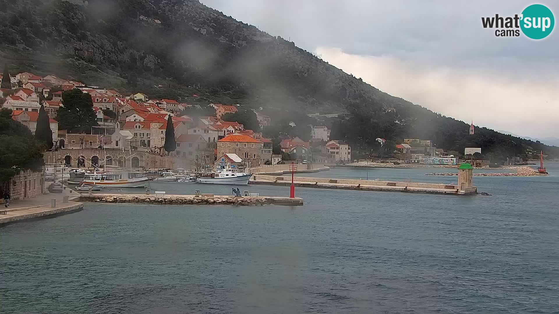 Webcam Bol centre-ville & marina – Vue en direct depuis Bol, île de Brač