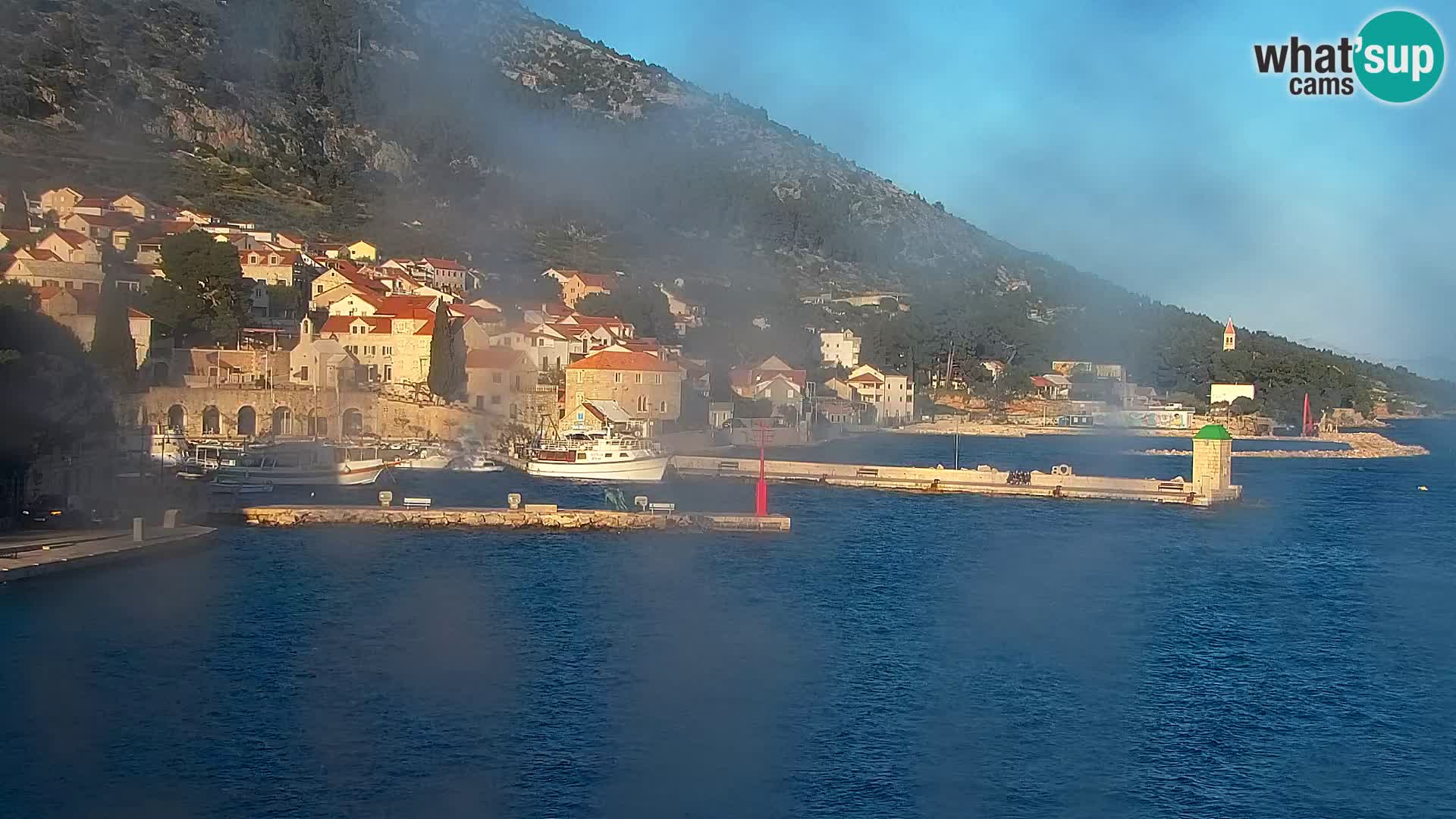 Webcam Bol centre-ville & marina – Vue en direct depuis Bol, île de Brač