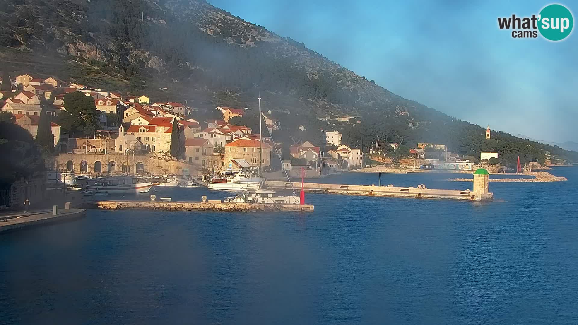 Webcam Bol Centre-Ville & Marina – Vue en direct depuis Bol, île de Brač