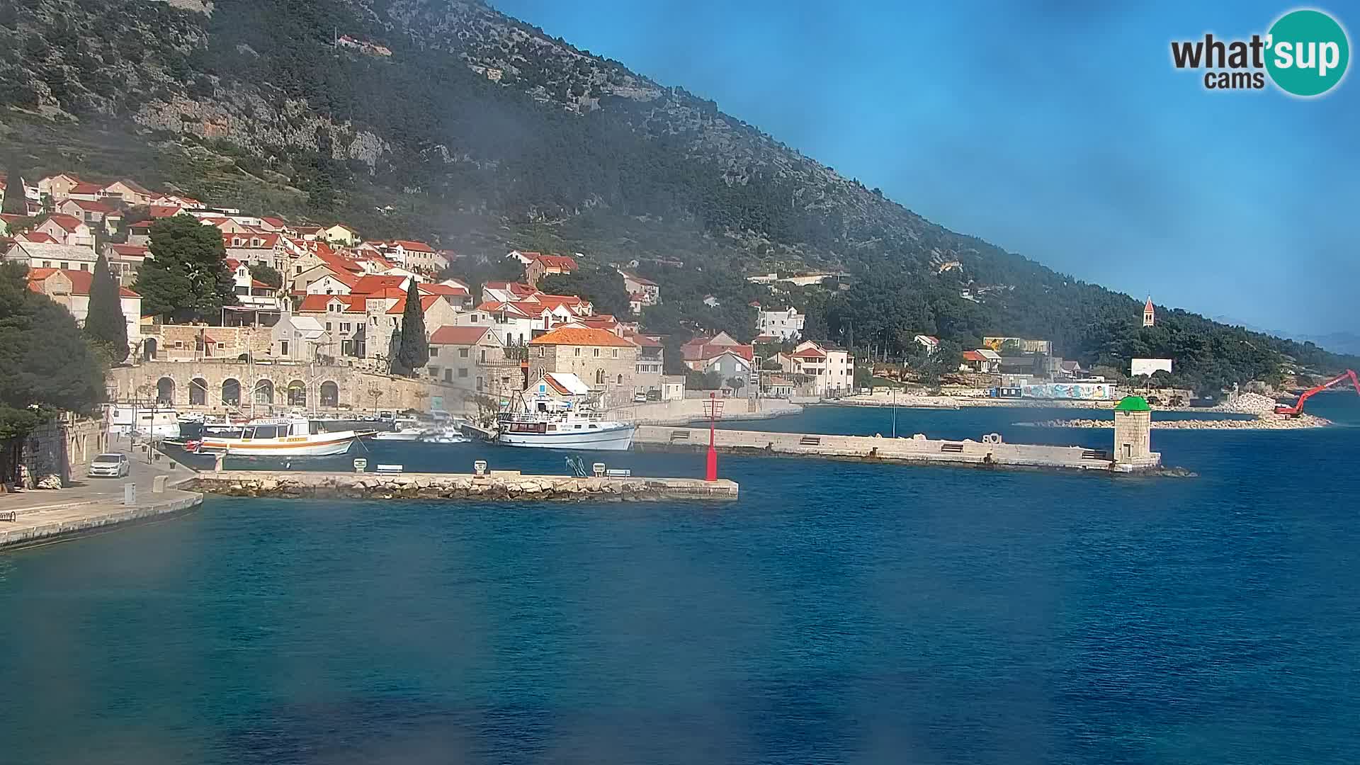 Webcam Bol Centre-Ville & Marina – Vue en direct depuis Bol, île de Brač