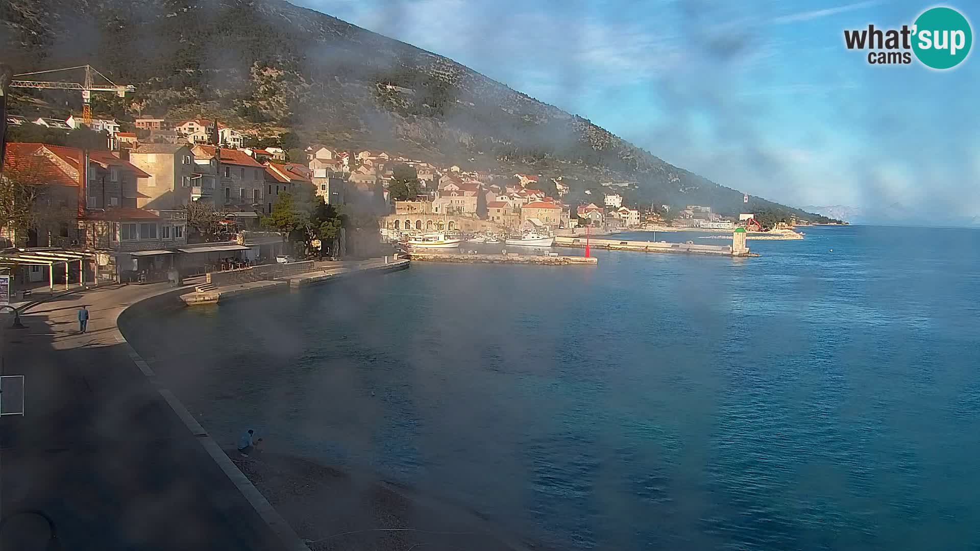 Webcam Bol Centro e Marina – Vista live dal porto di Bol