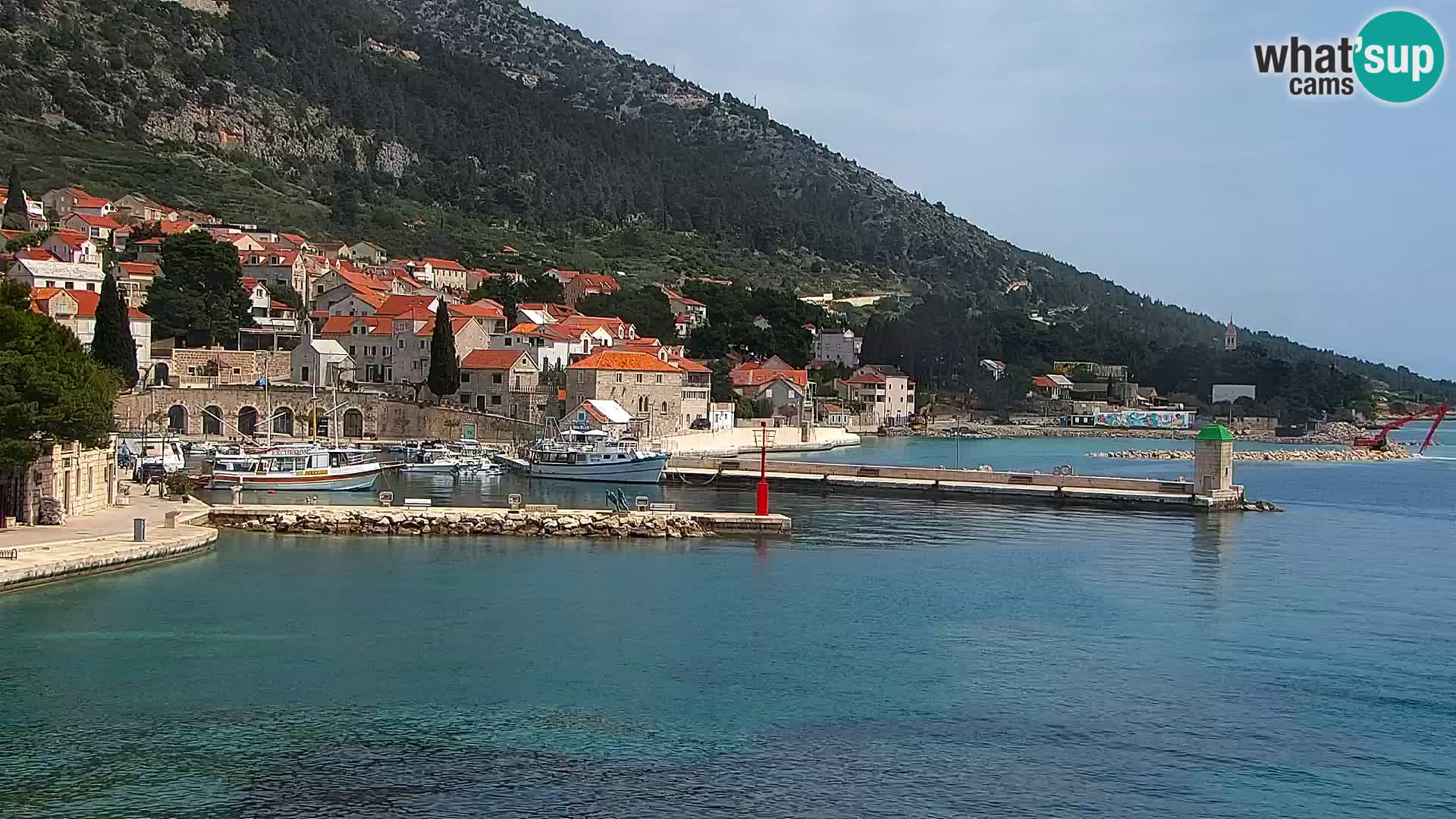 Webcam Bol centre-ville & marina – Vue en direct depuis Bol, île de Brač