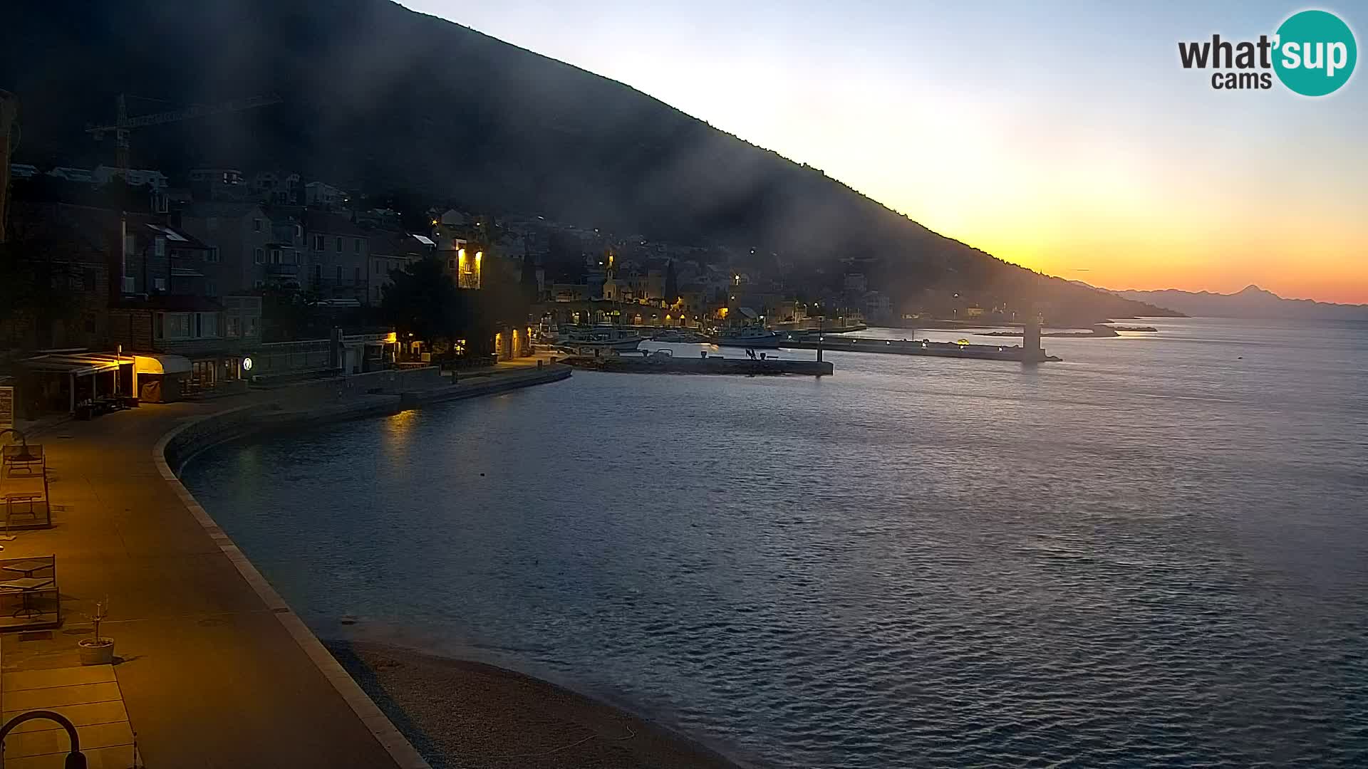 Webcam Bol centre-ville & marina – Vue en direct depuis Bol, île de Brač