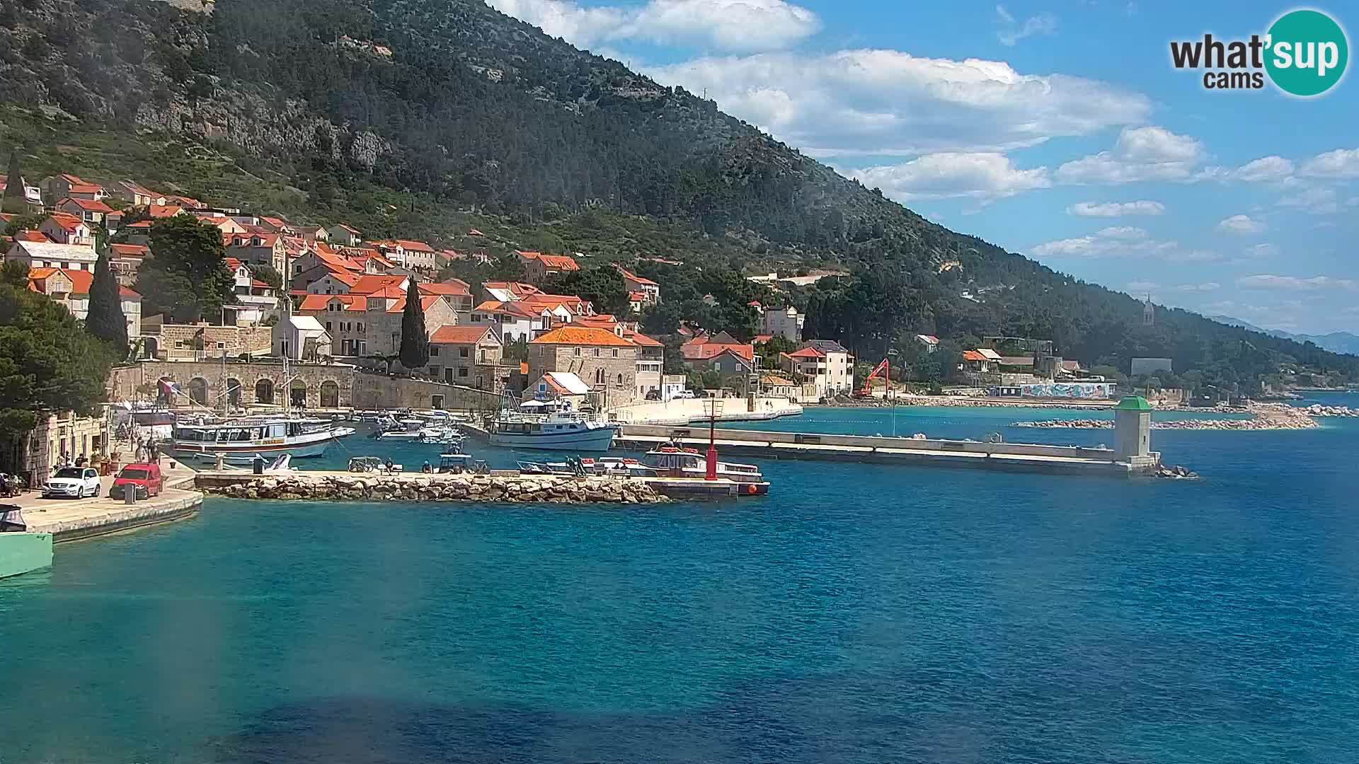 Webcam Bol Hafen & Ortszentrum – Liveblick aus Bol auf der Insel Brač