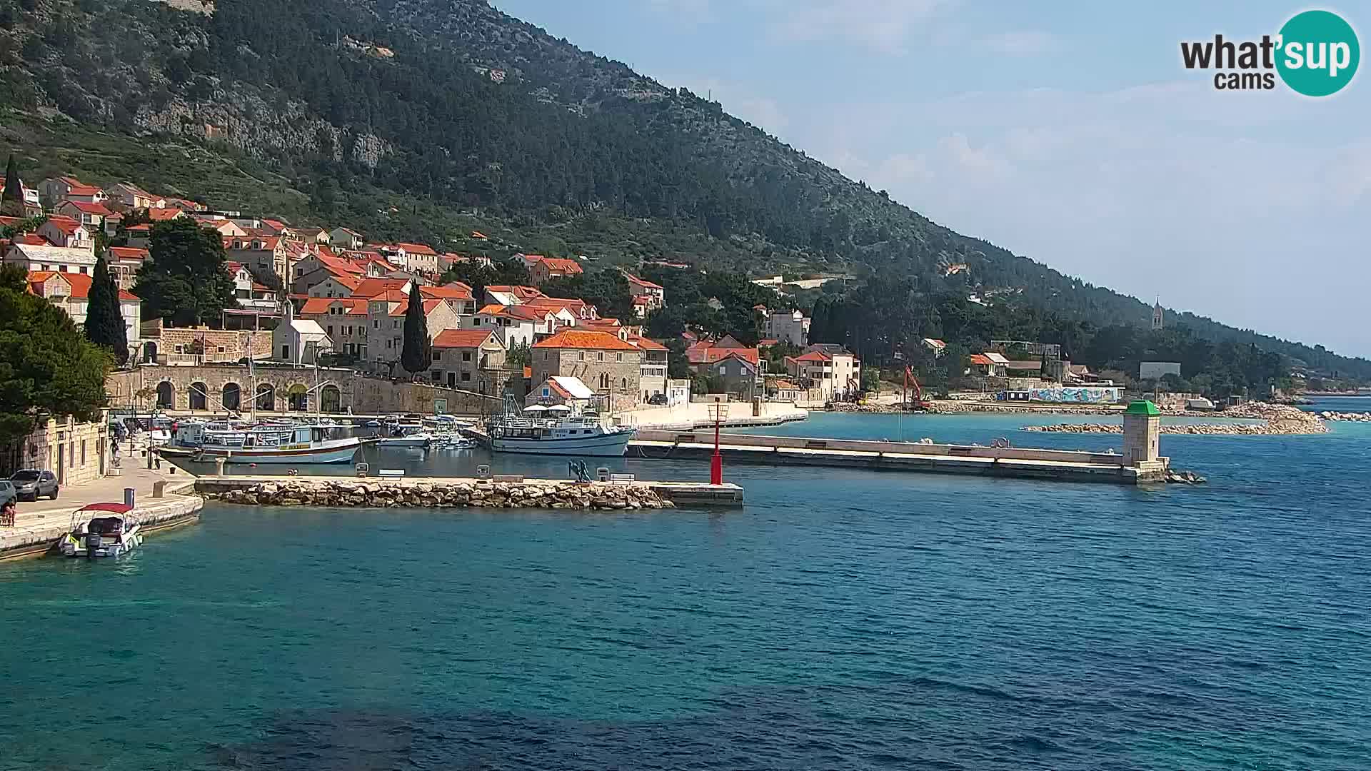 Webcam Bol centre-ville & marina – Vue en direct depuis Bol, île de Brač