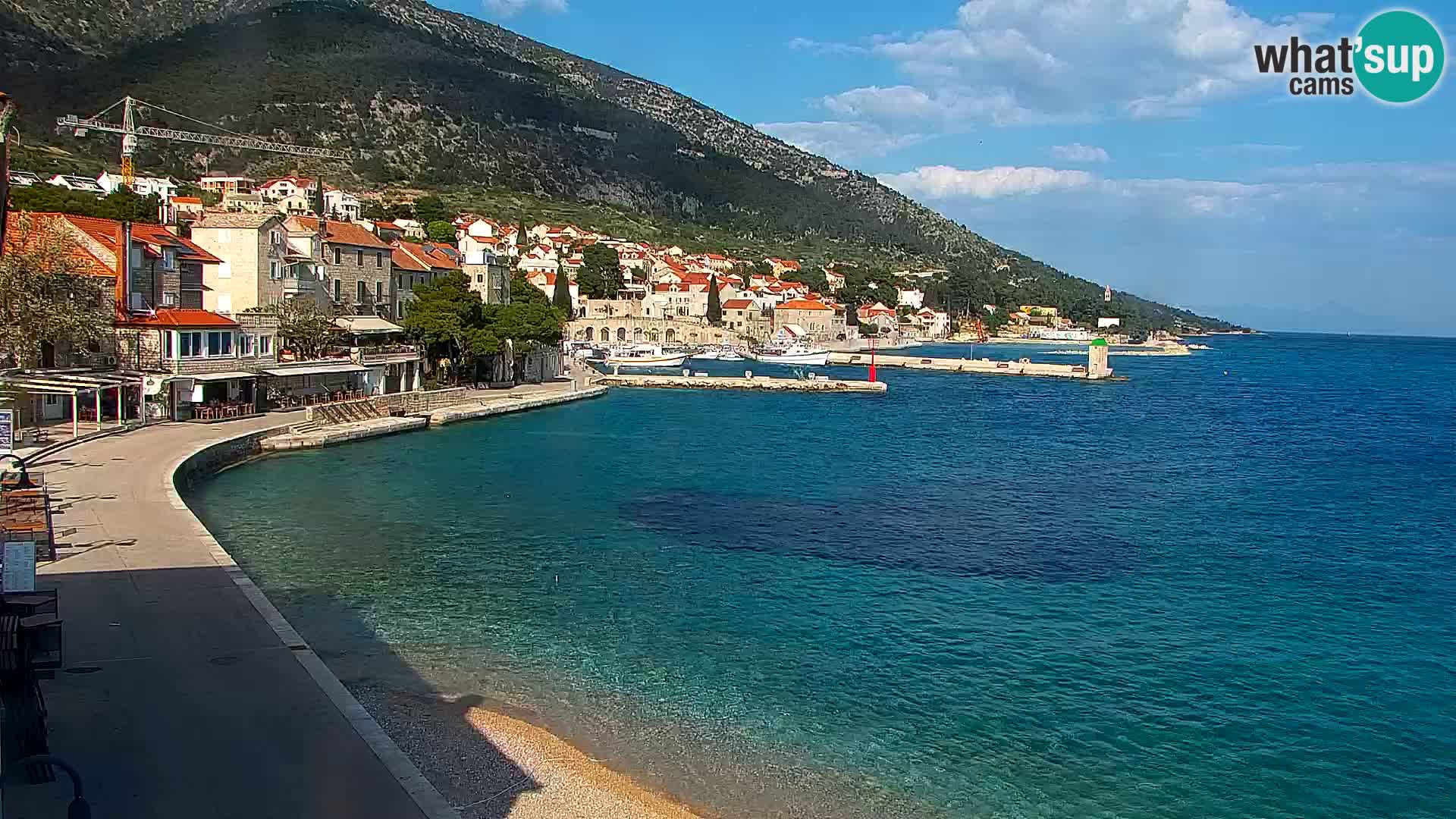Webcam Bol Centro e Marina – Vista live dal porto di Bol