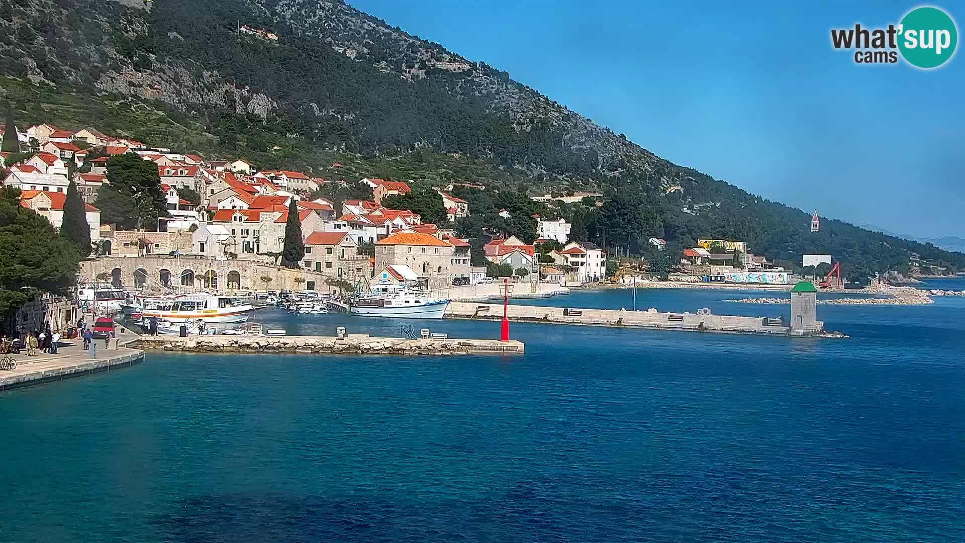 Webcam Bol centre-ville & marina – Vue en direct depuis Bol, île de Brač