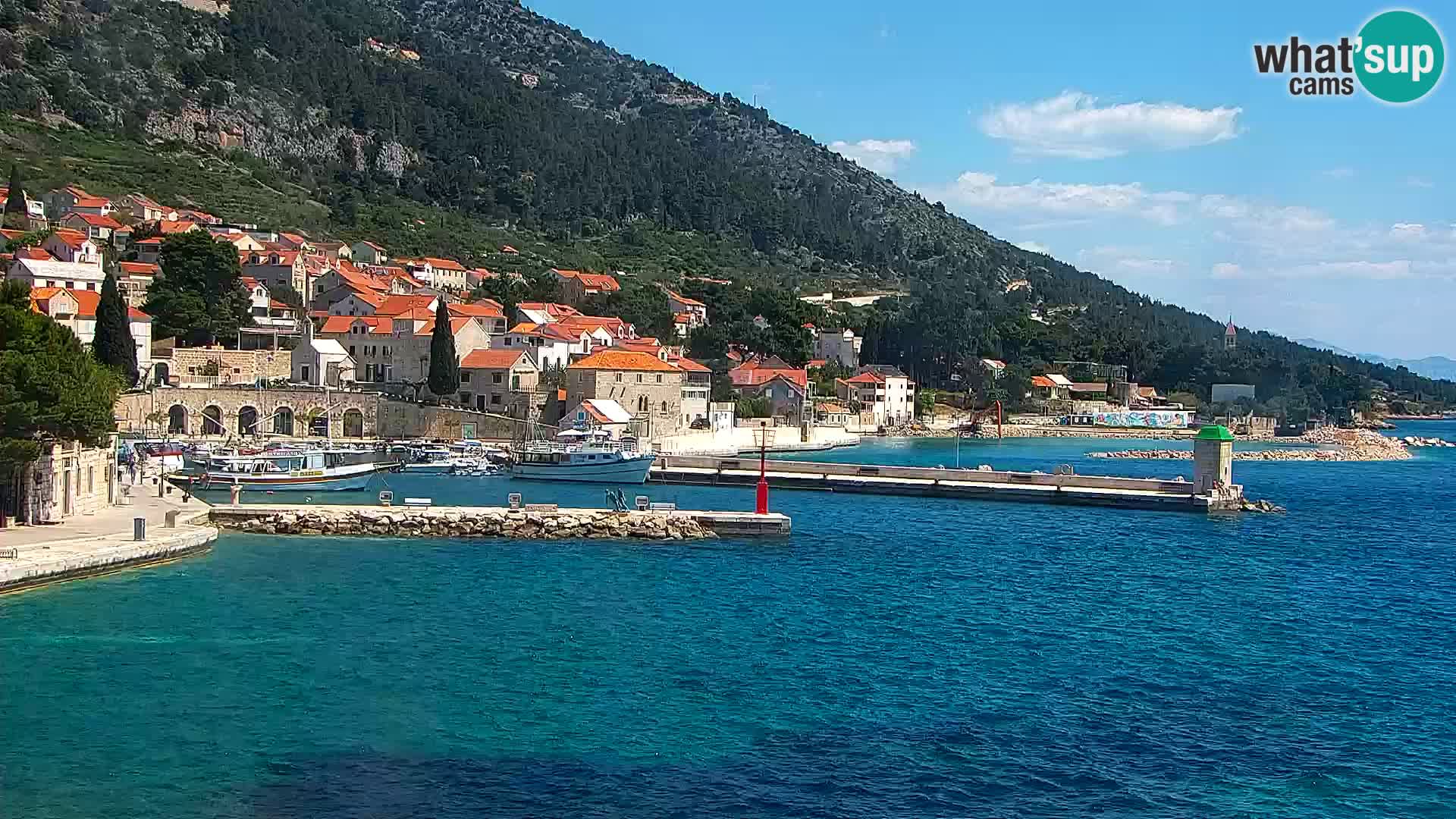 Webcam Bol centre-ville & marina – Vue en direct depuis Bol, île de Brač
