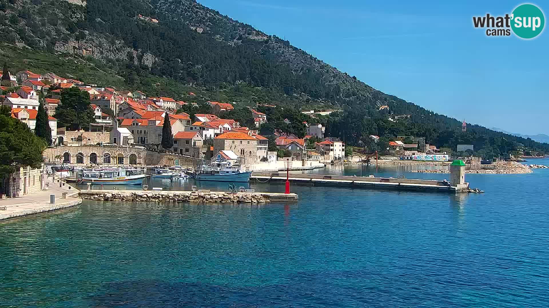 Webcam Bol Hafen & Ortszentrum – Liveblick aus Bol auf der Insel Brač
