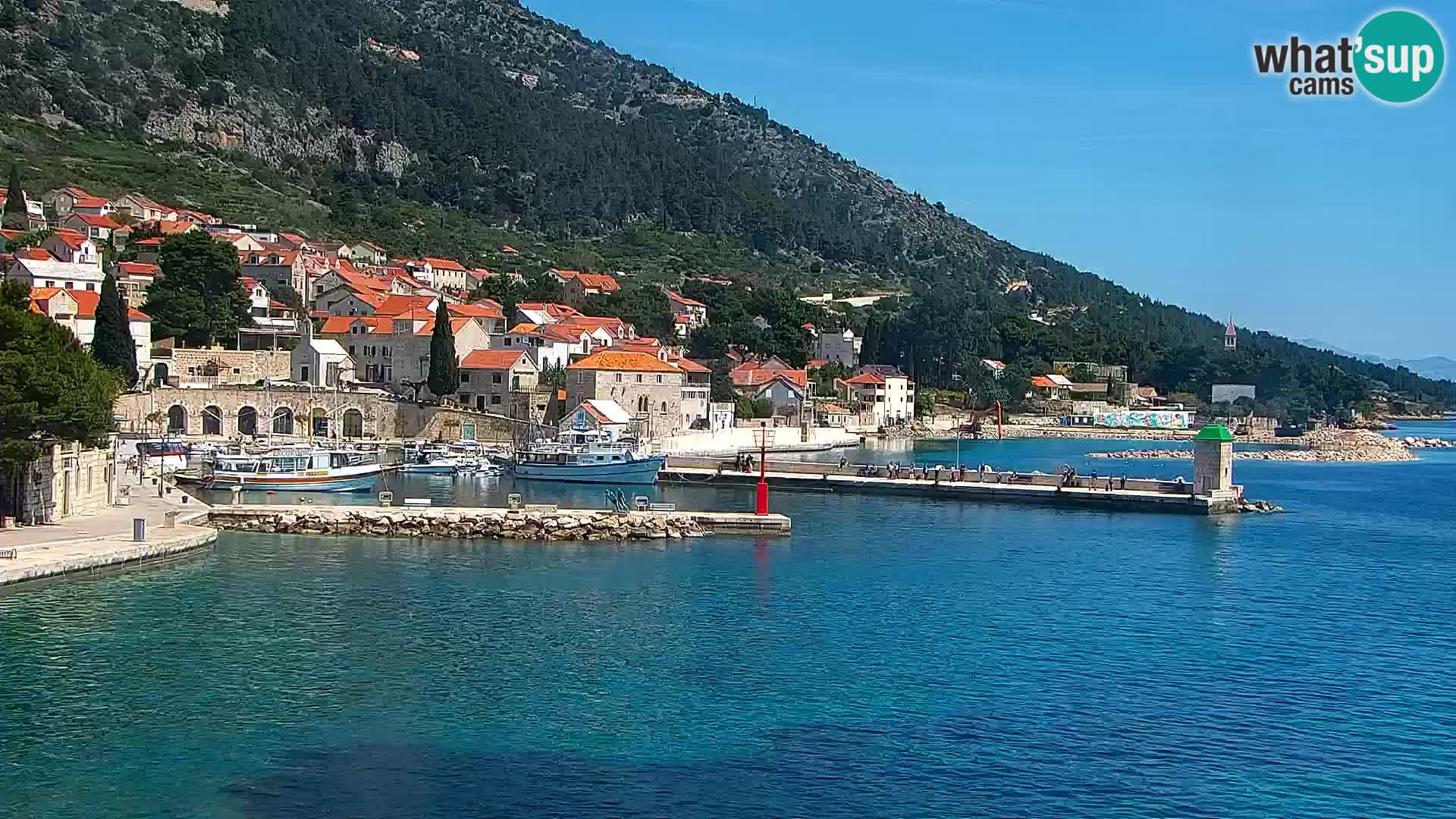 Webcam Bol Centre-Ville & Marina – Vue en direct depuis Bol, île de Brač