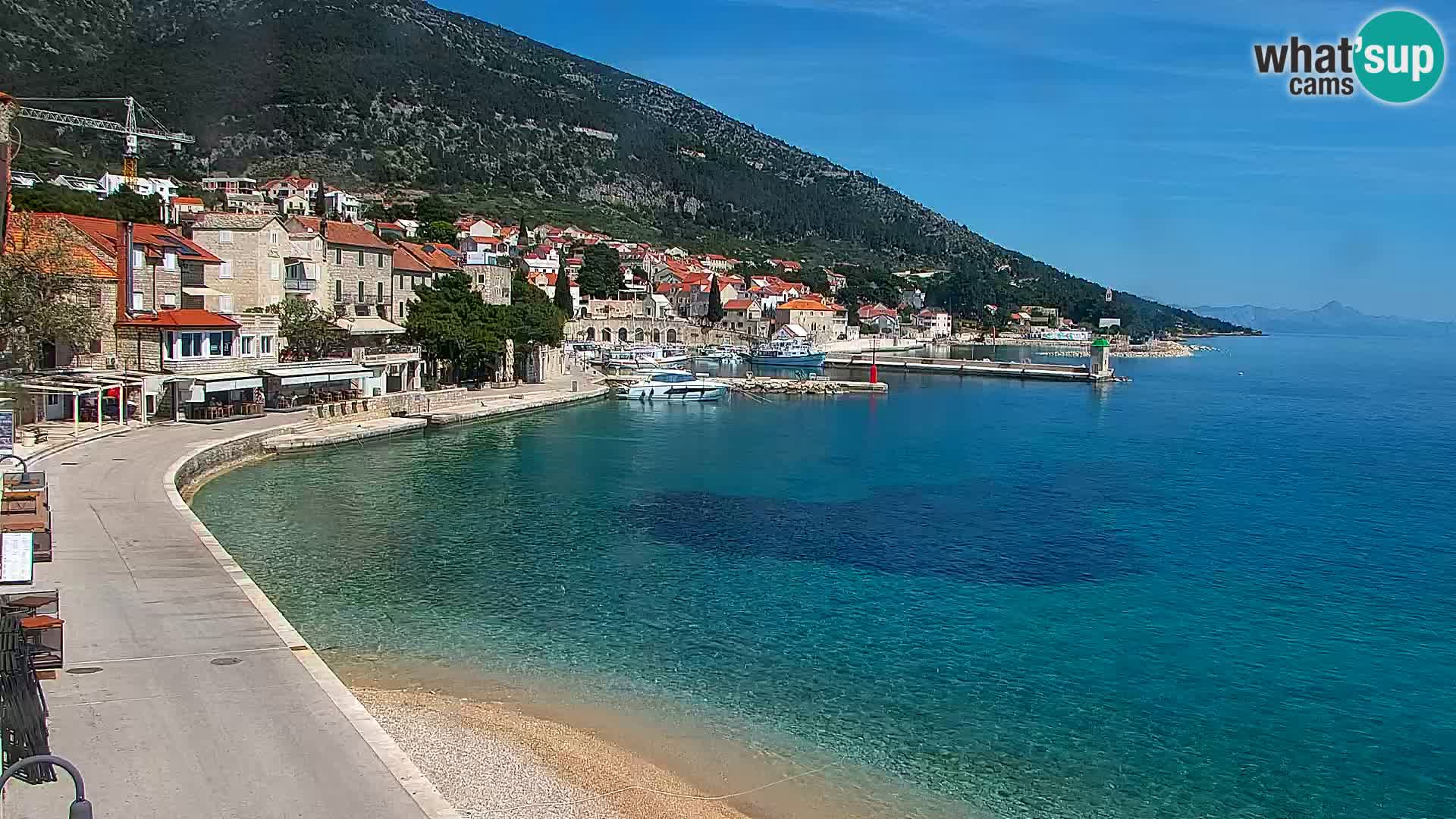 Webcam Bol centre-ville & marina – Vue en direct depuis Bol, île de Brač