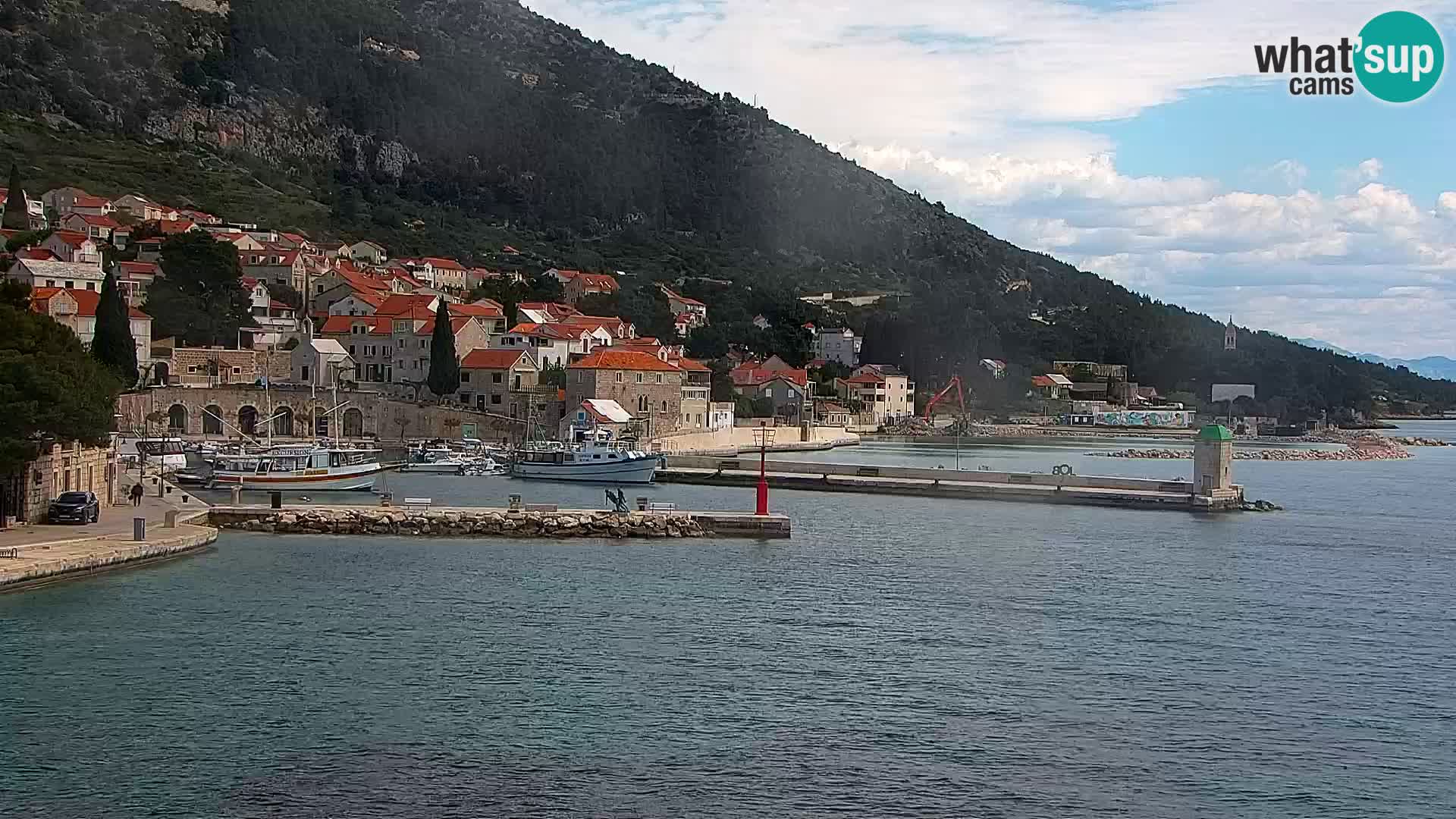 Webcam Bol centre-ville & marina – Vue en direct depuis Bol, île de Brač
