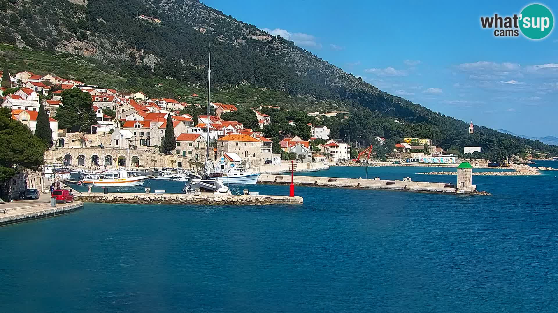 Webcam Bol Centre-Ville & Marina – Vue en direct depuis Bol, île de Brač