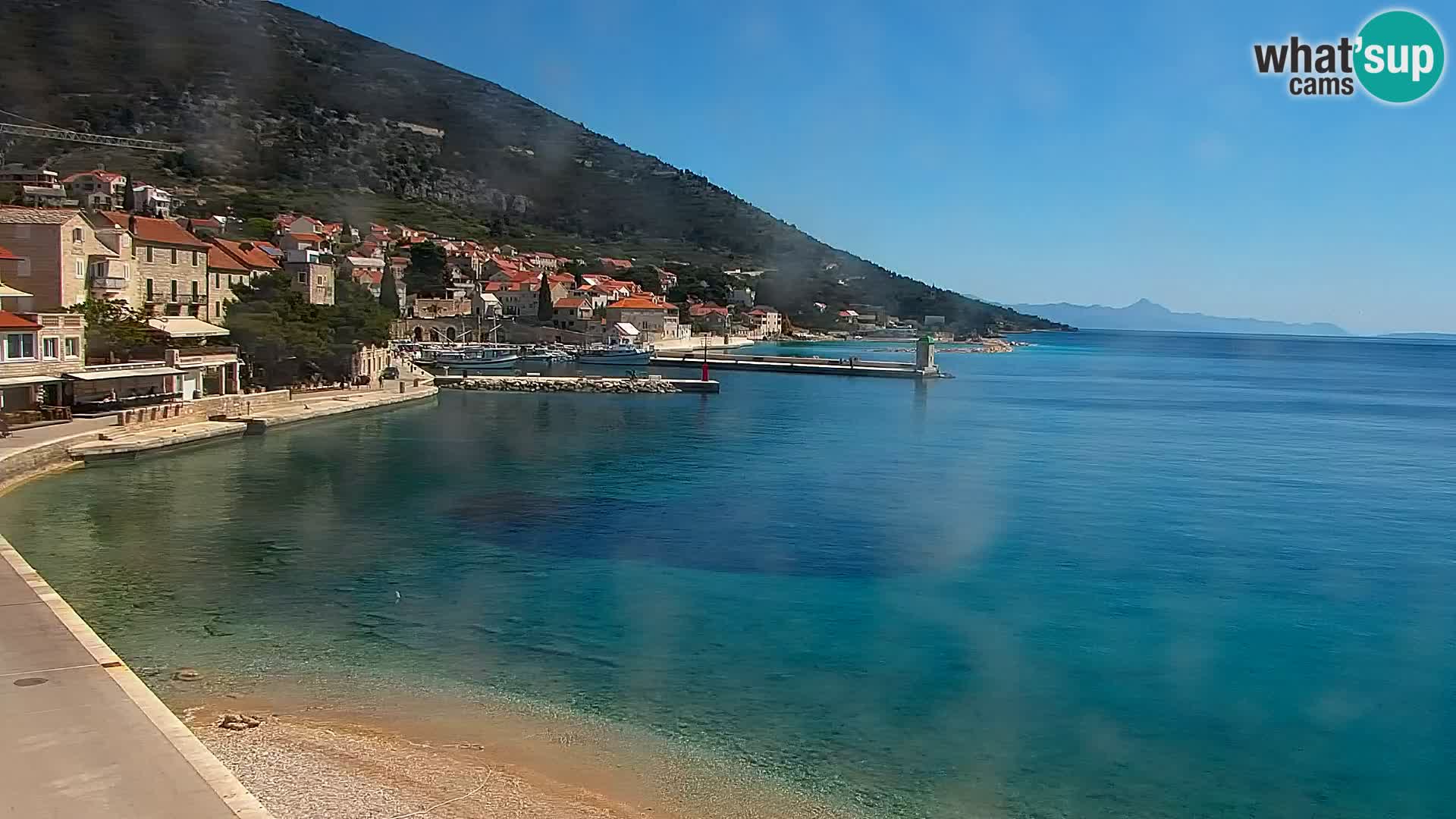 Webcam Bol centre-ville & marina – Vue en direct depuis Bol, île de Brač