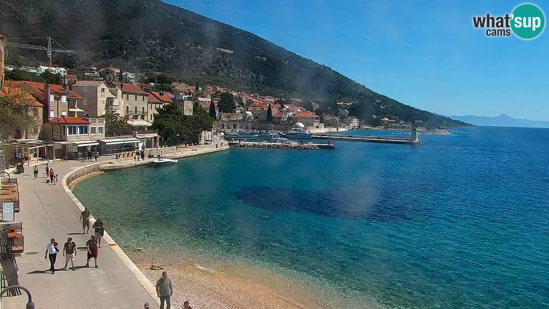 Webcam Bol Centre-Ville & Marina – Vue en direct depuis Bol, île de Brač