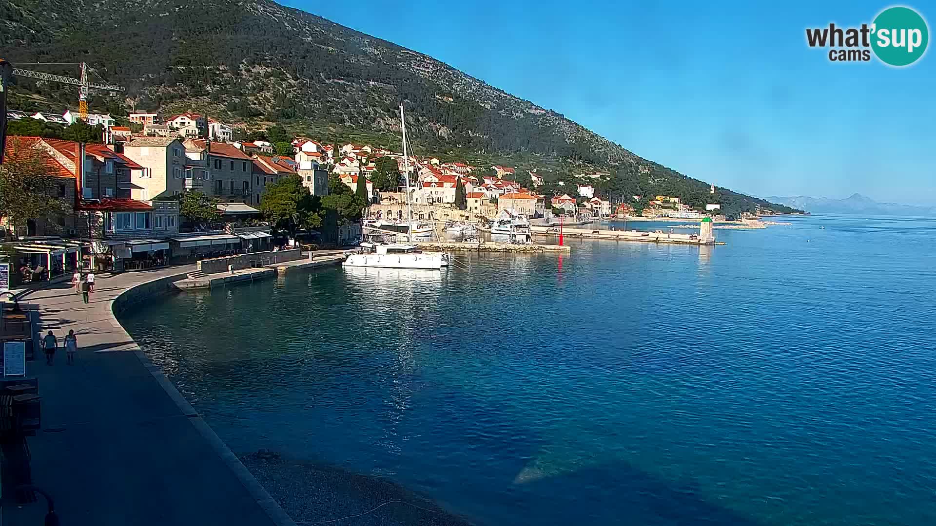 Webcam Bol centre-ville & marina – Vue en direct depuis Bol, île de Brač