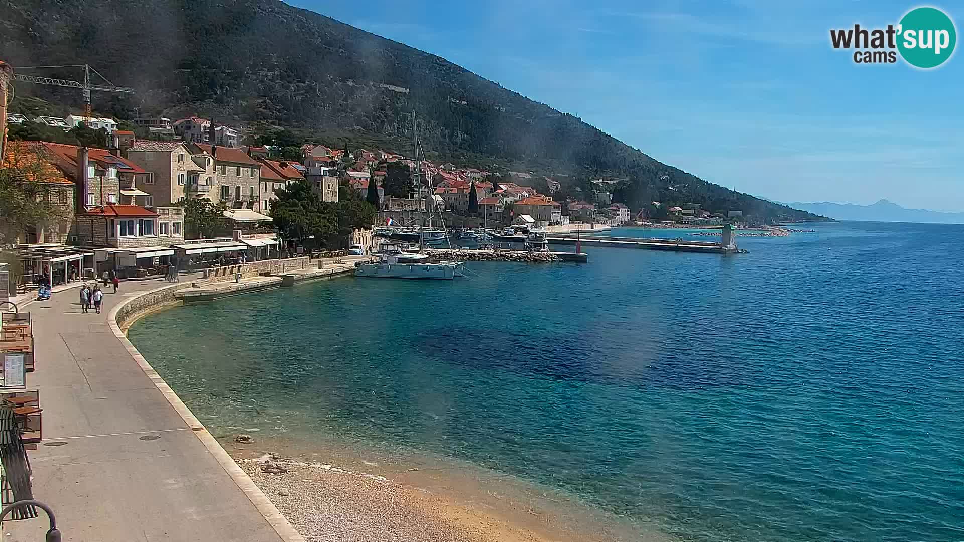 Webcam Bol centre-ville & marina – Vue en direct depuis Bol, île de Brač