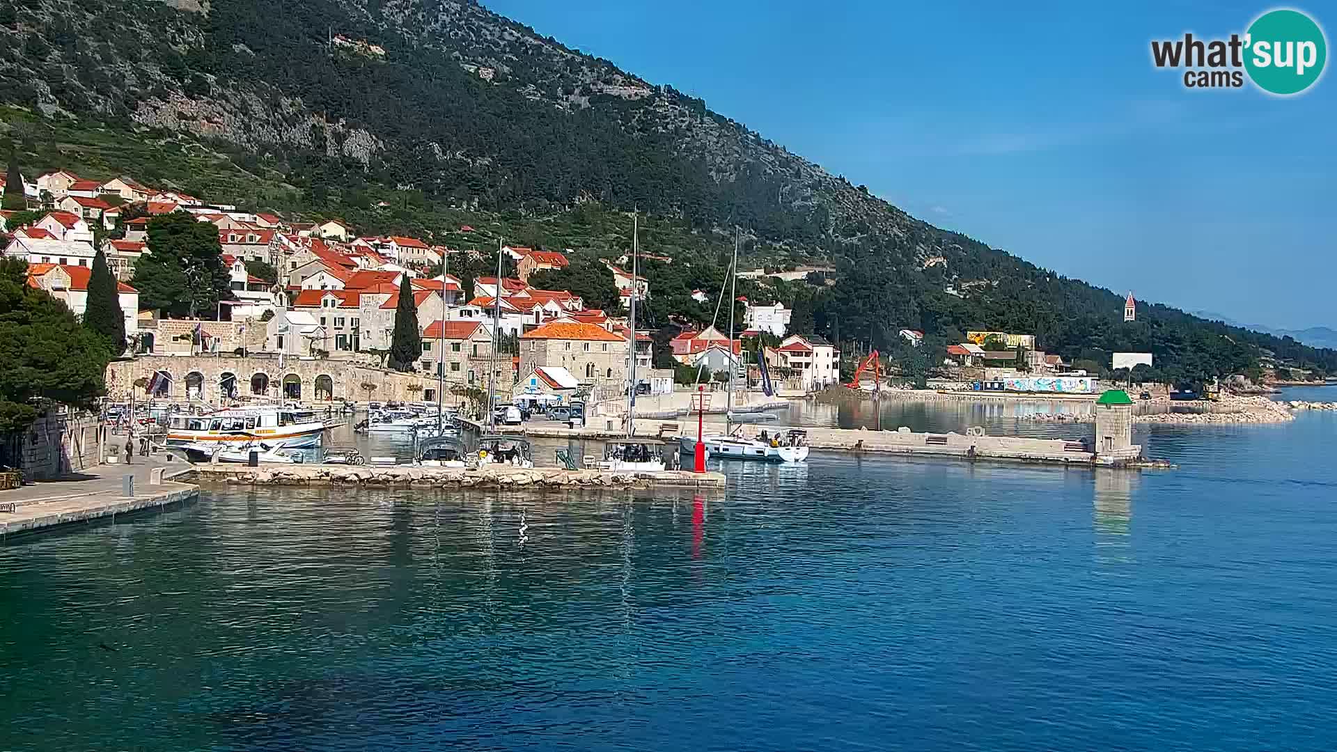 Webcam Bol centre-ville & marina – Vue en direct depuis Bol, île de Brač