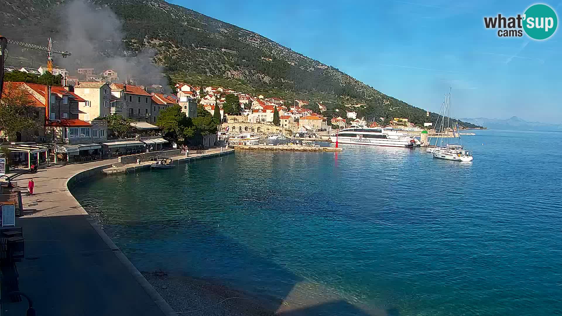 Webcam Bol Centre-Ville & Marina – Vue en direct depuis Bol, île de Brač