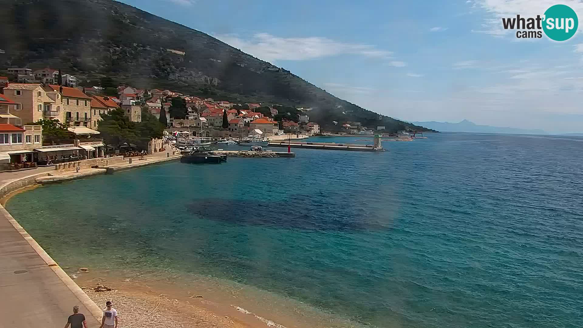 Webcam Bol Centro e Marina – Vista live dal porto di Bol