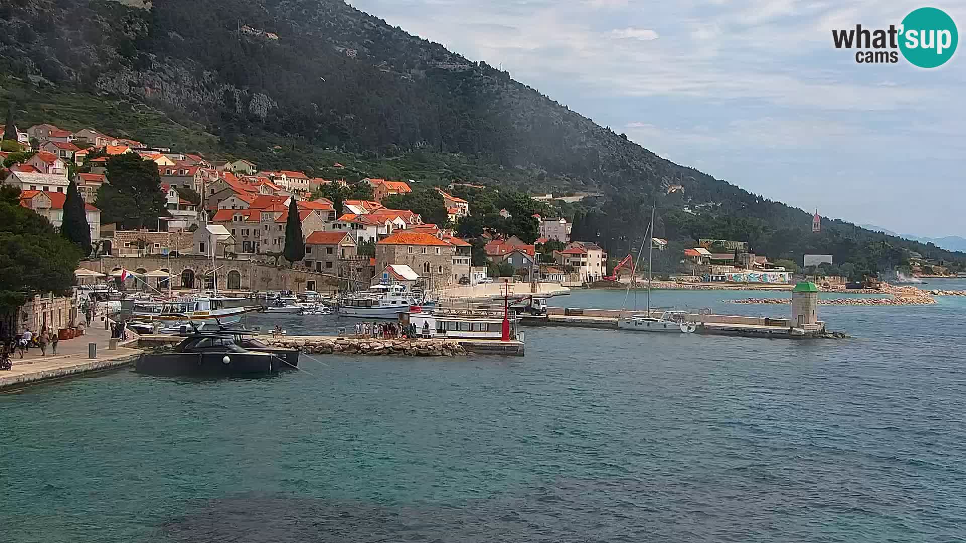Webcam Bol centre-ville & marina – Vue en direct depuis Bol, île de Brač