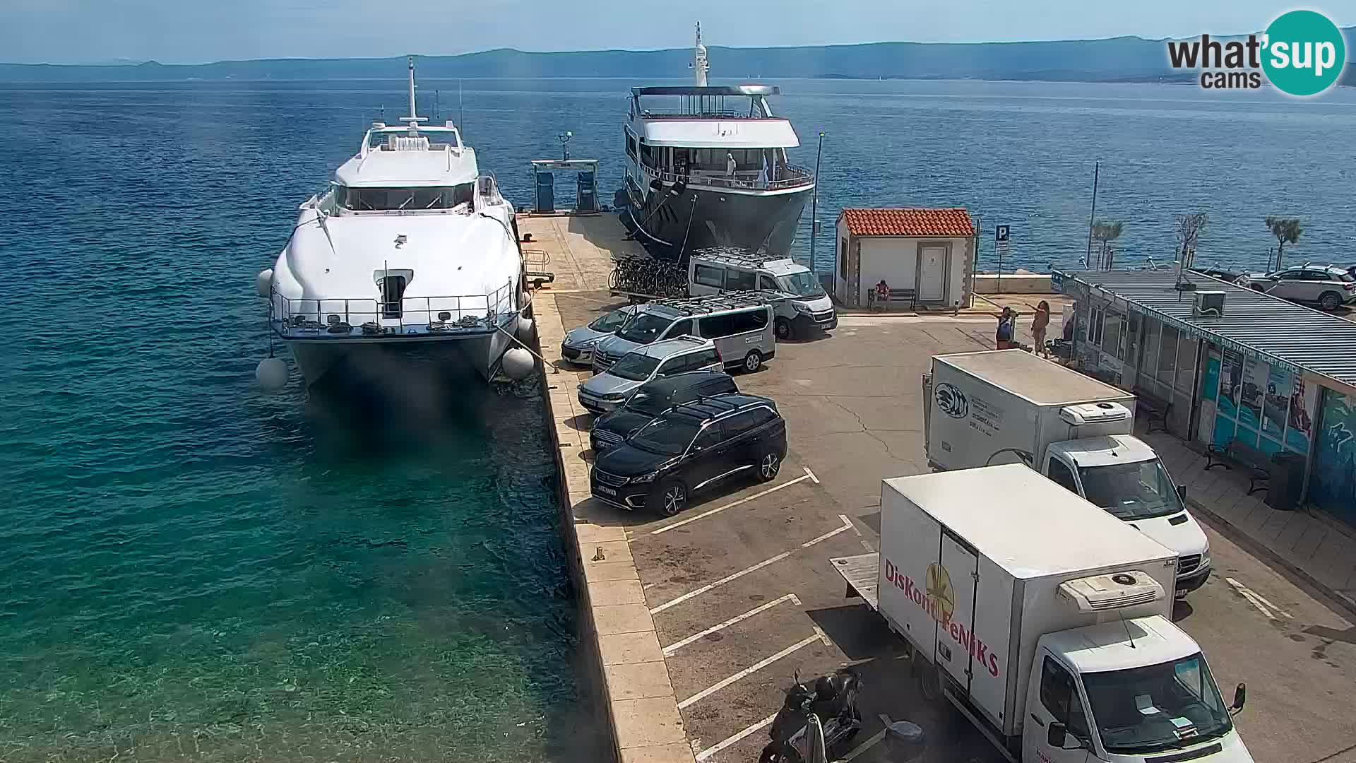 Webcam Bol centre-ville & marina – Vue en direct depuis Bol, île de Brač