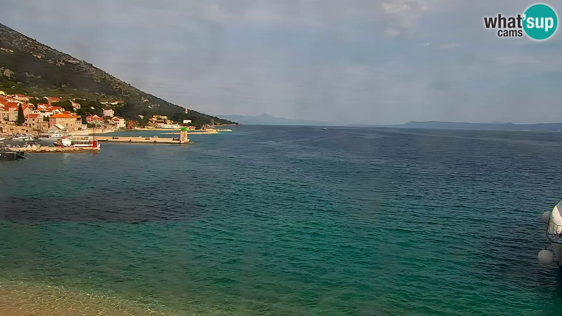 Webcam Bol centre-ville & marina – Vue en direct depuis Bol, île de Brač