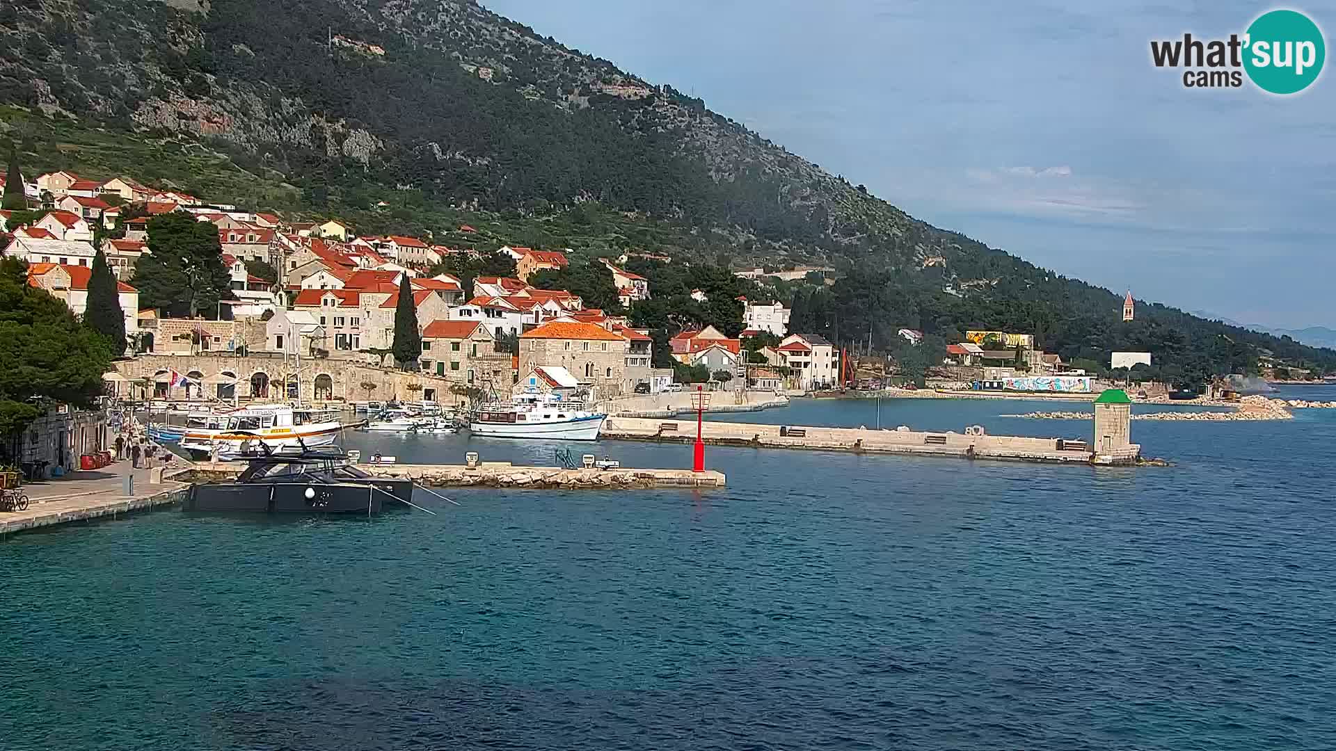 Webcam Bol centre-ville & marina – Vue en direct depuis Bol, île de Brač