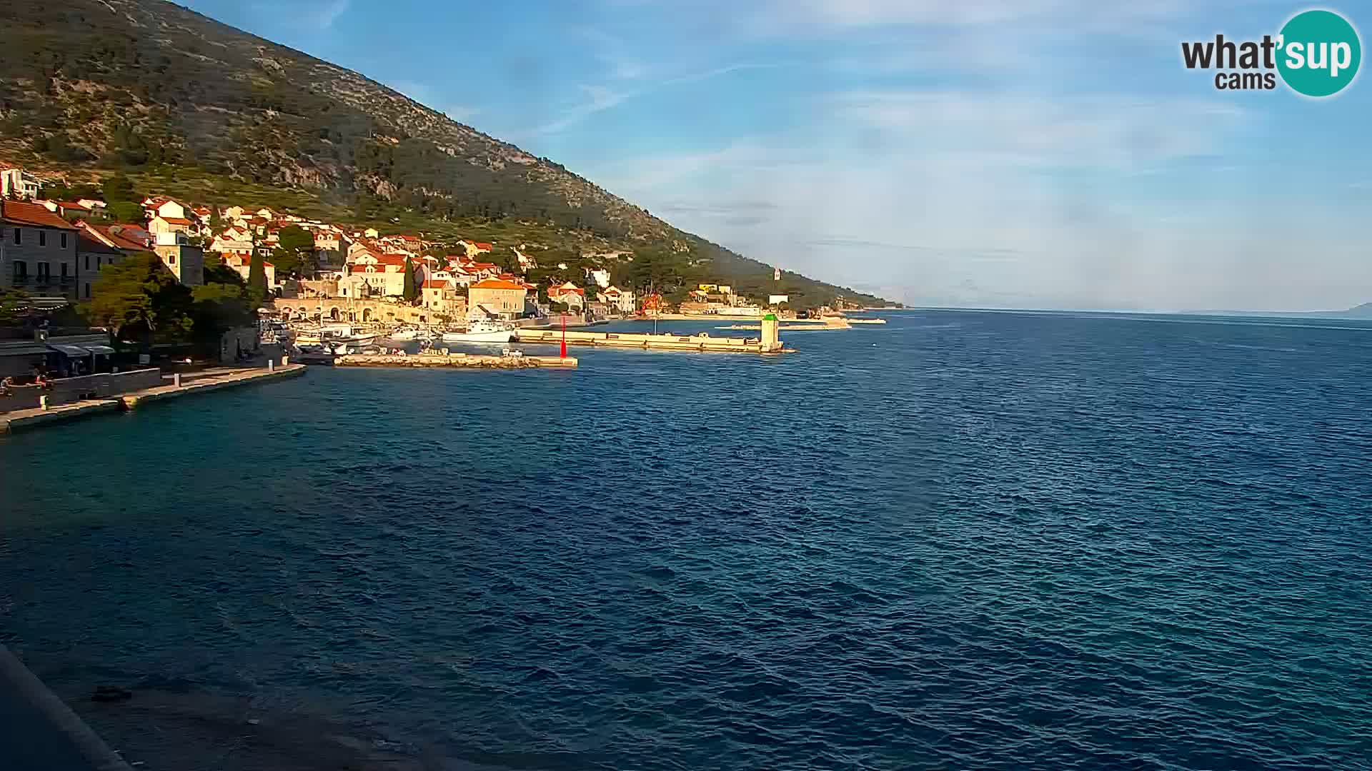 Webcam Bol centre-ville & marina – Vue en direct depuis Bol, île de Brač