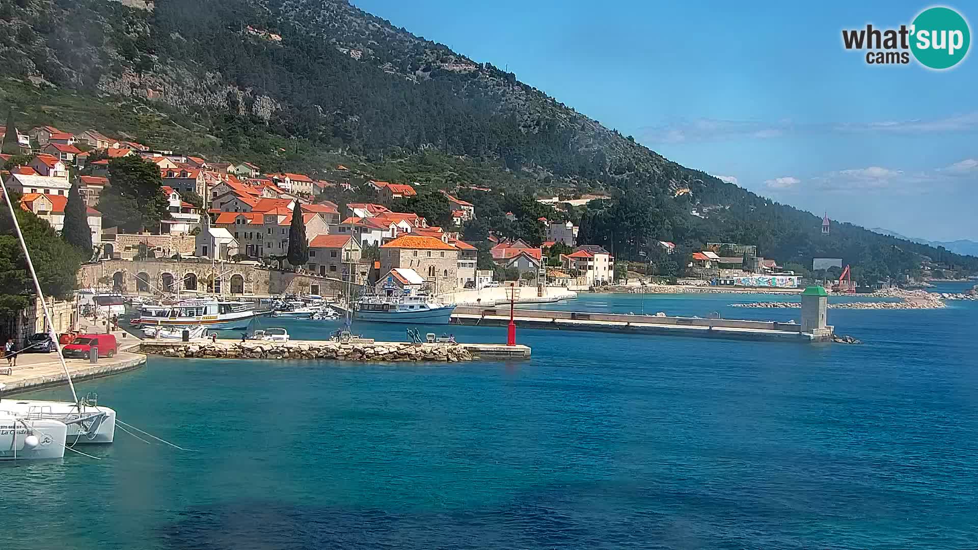 Webcam Bol Centre-Ville & Marina – Vue en direct depuis Bol, île de Brač