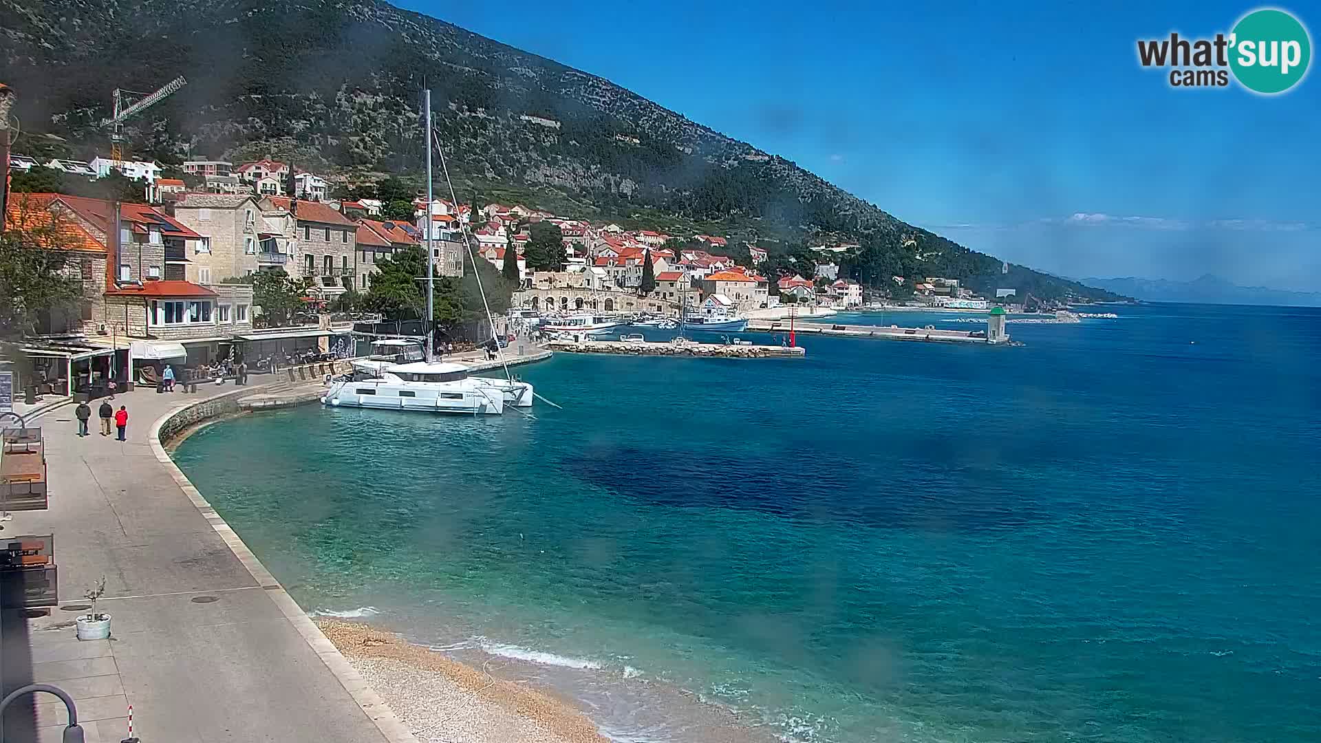 Webcam Bol Centre-Ville & Marina – Vue en direct depuis Bol, île de Brač