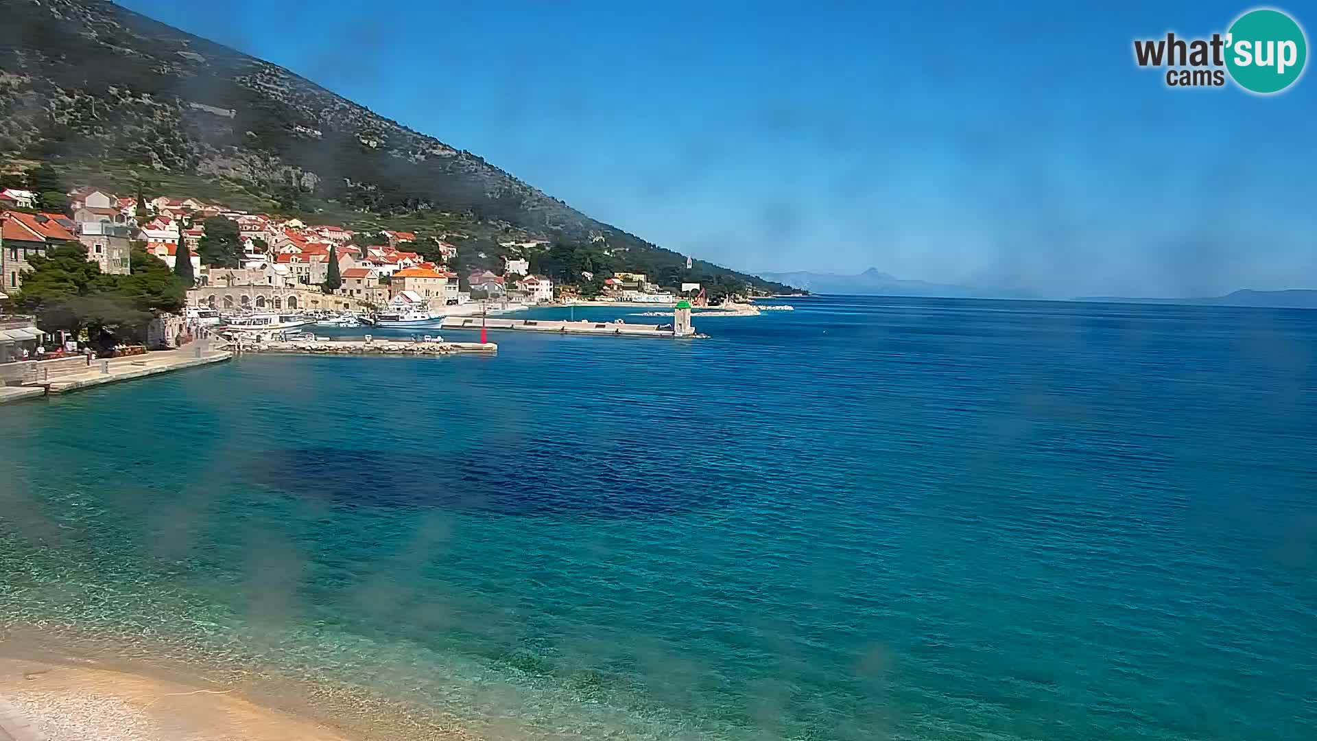 Webcam Bol Centre-Ville & Marina – Vue en direct depuis Bol, île de Brač