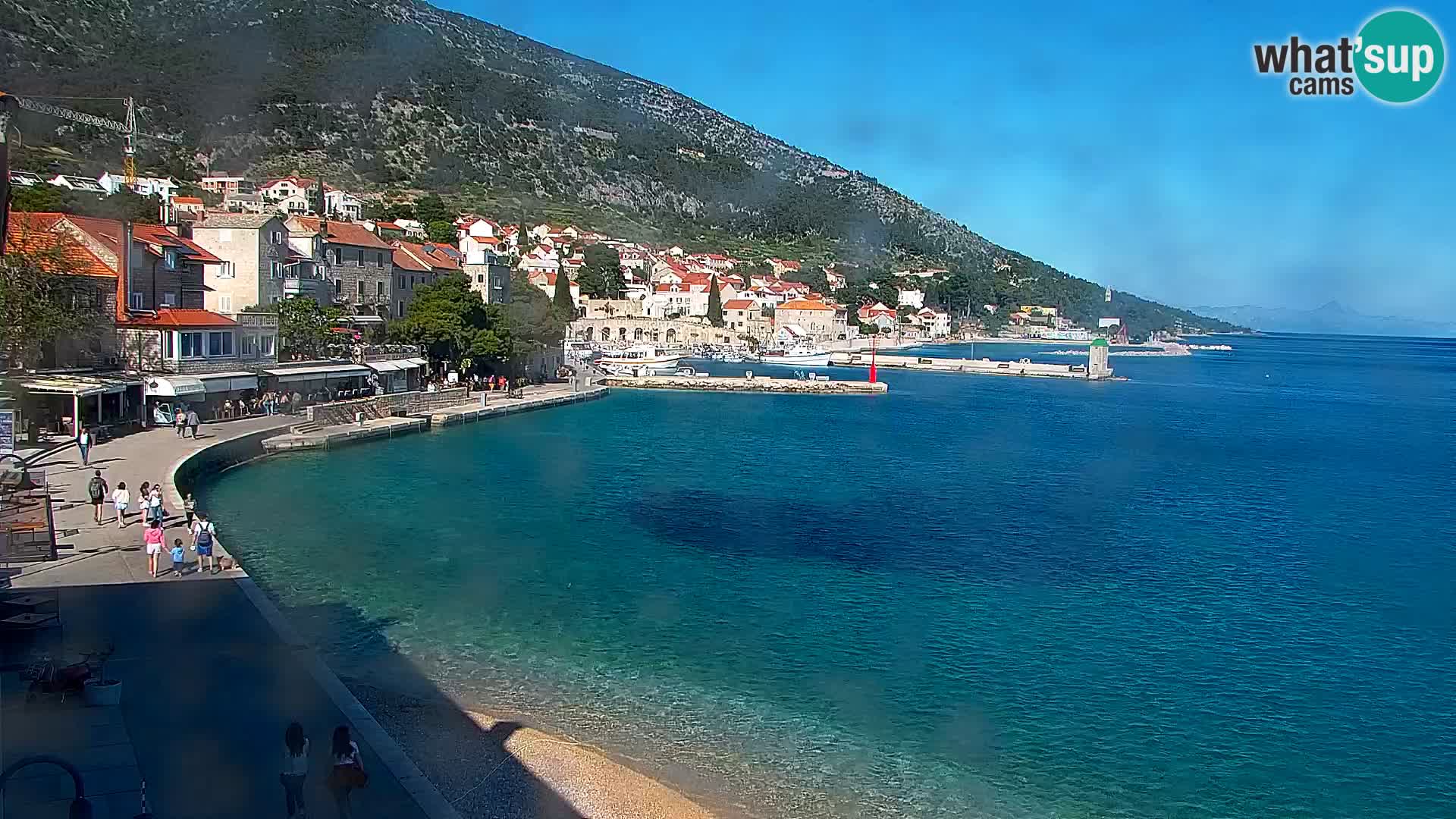 Webcam Bol Centre-Ville & Marina – Vue en direct depuis Bol, île de Brač