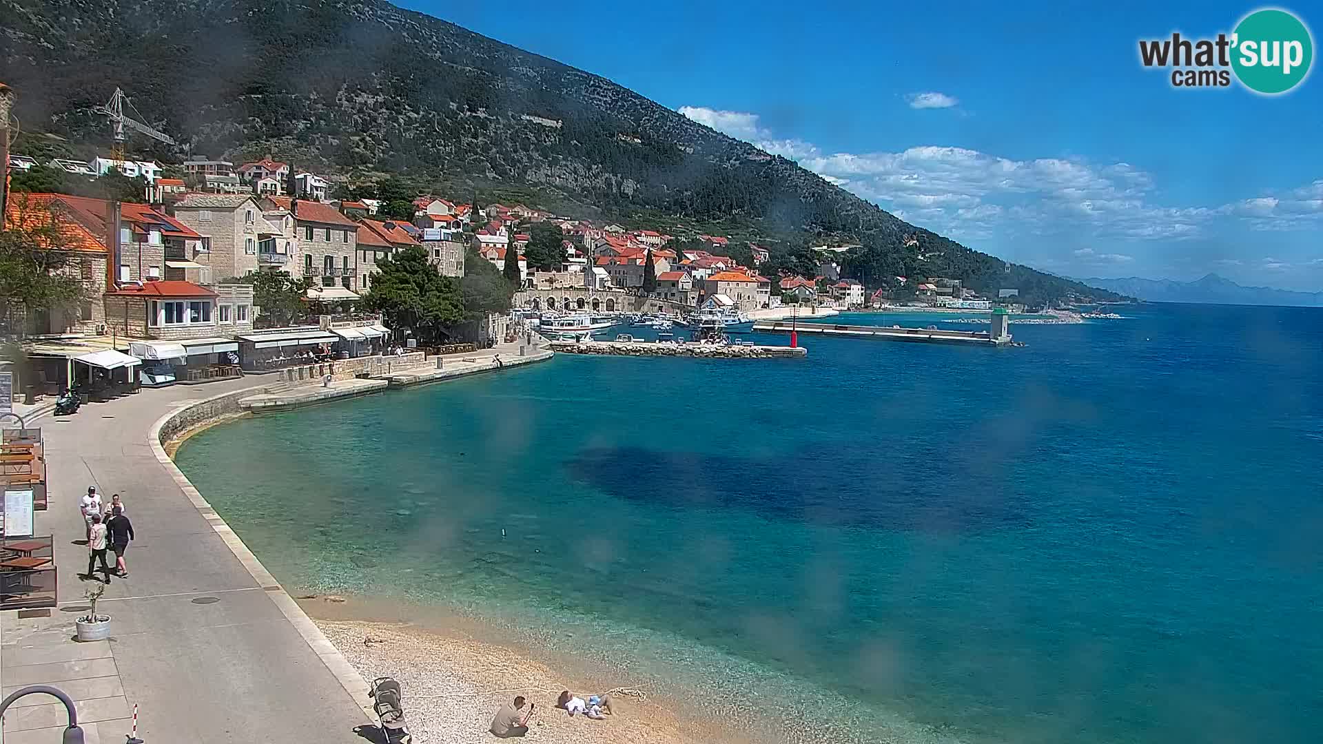 Webcam Bol centre-ville & marina – Vue en direct depuis Bol, île de Brač