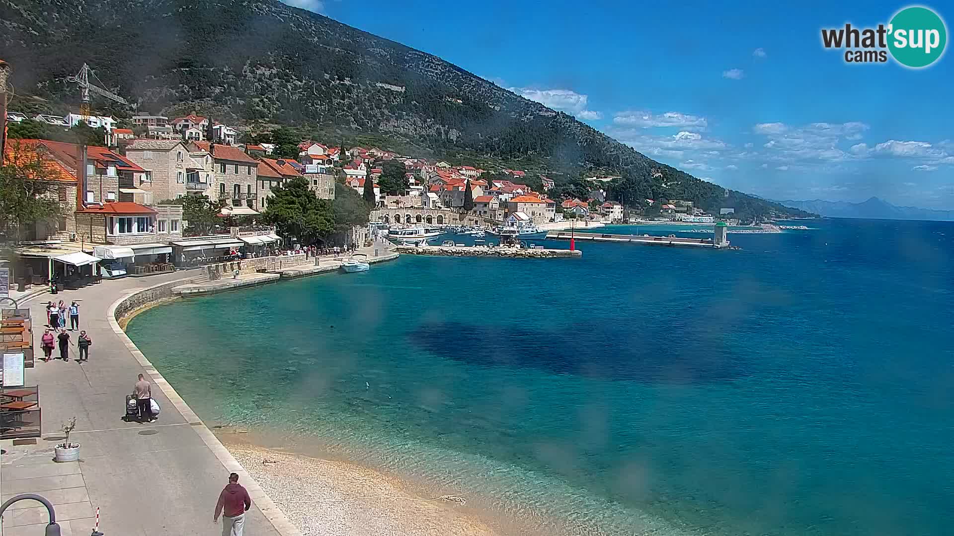 Webcam Bol Centro e Marina – Vista live dal porto di Bol