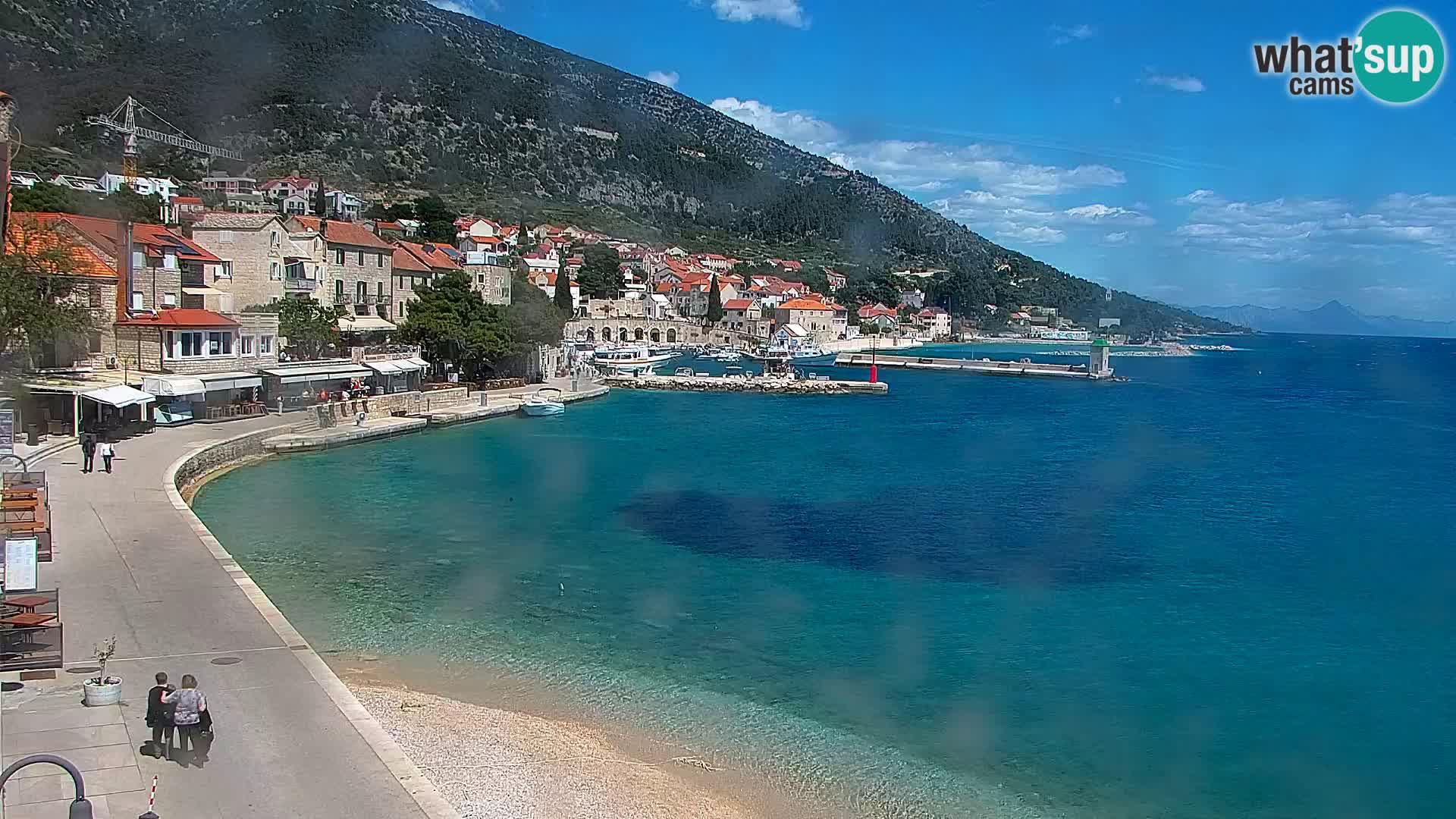 Webcam Bol Centro e Marina – Vista live dal porto di Bol