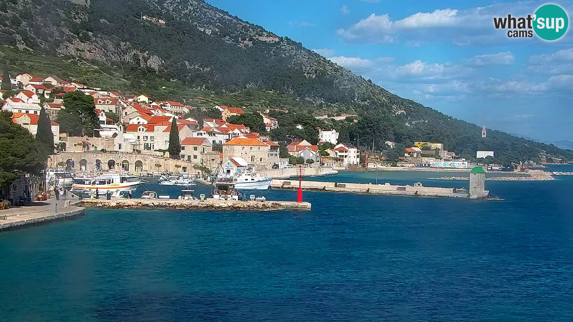 Webcam Bol centre-ville & marina – Vue en direct depuis Bol, île de Brač
