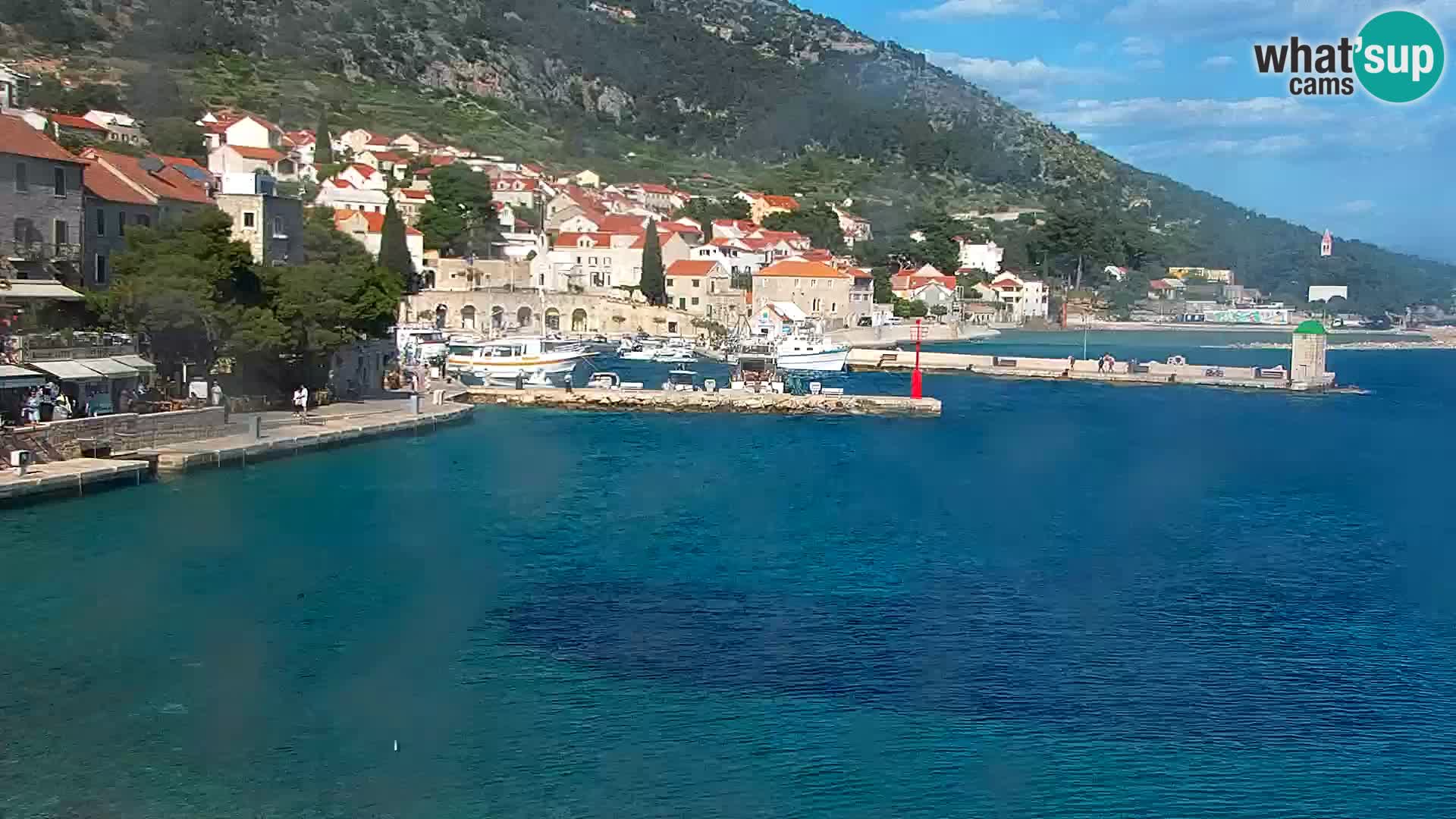 Webcam Bol Centro e Marina – Vista live dal porto di Bol