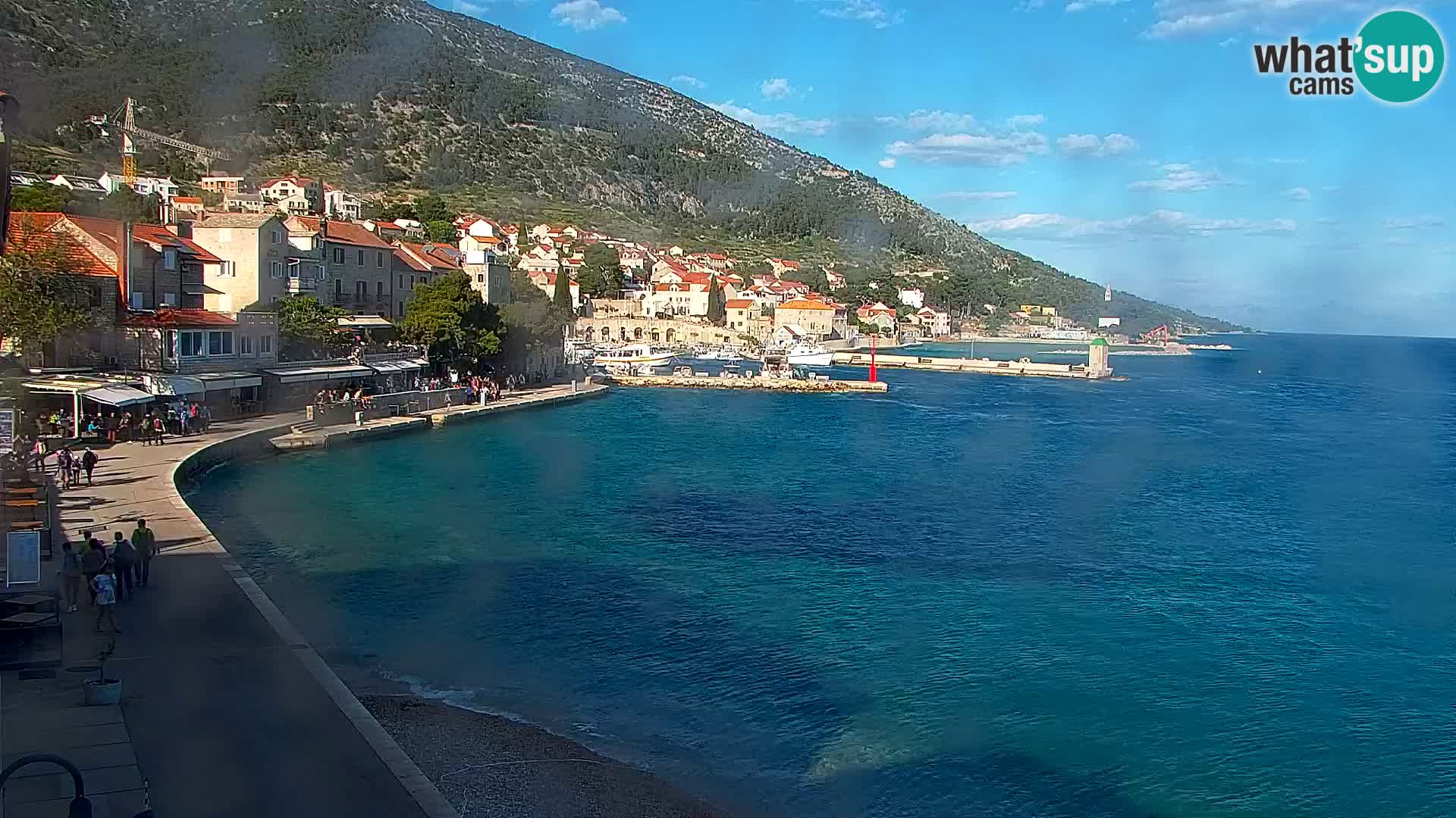 Webcam Bol Centro e Marina – Vista live dal porto di Bol