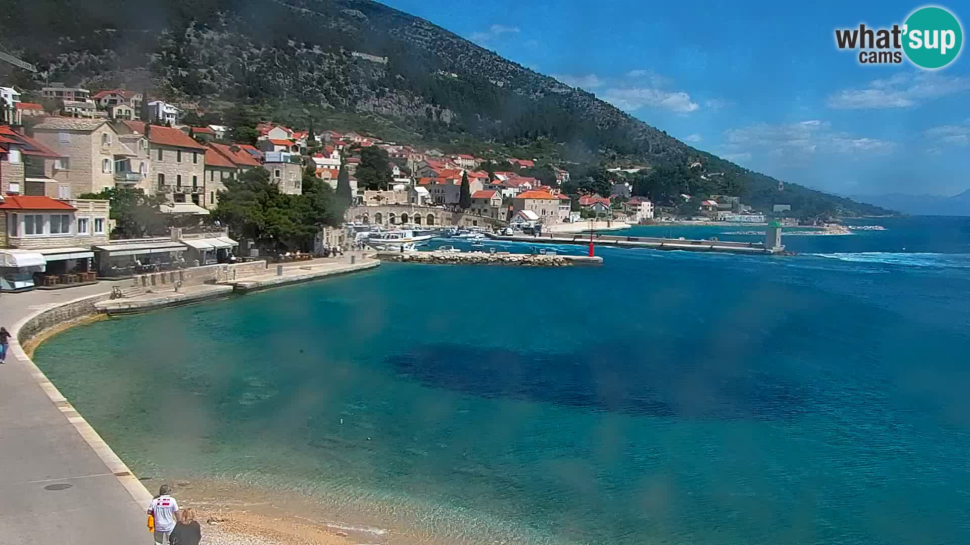 Webcam Bol Centro e Marina – Vista live dal porto di Bol
