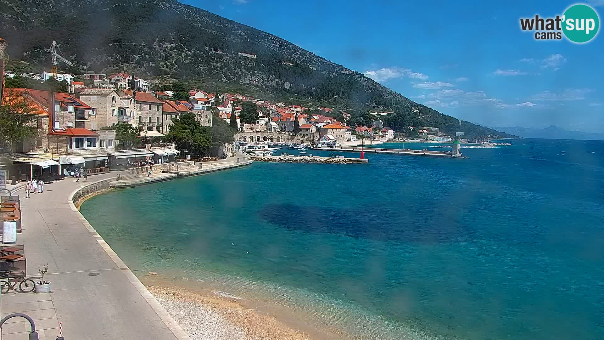Webcam Bol centre-ville & marina – Vue en direct depuis Bol, île de Brač