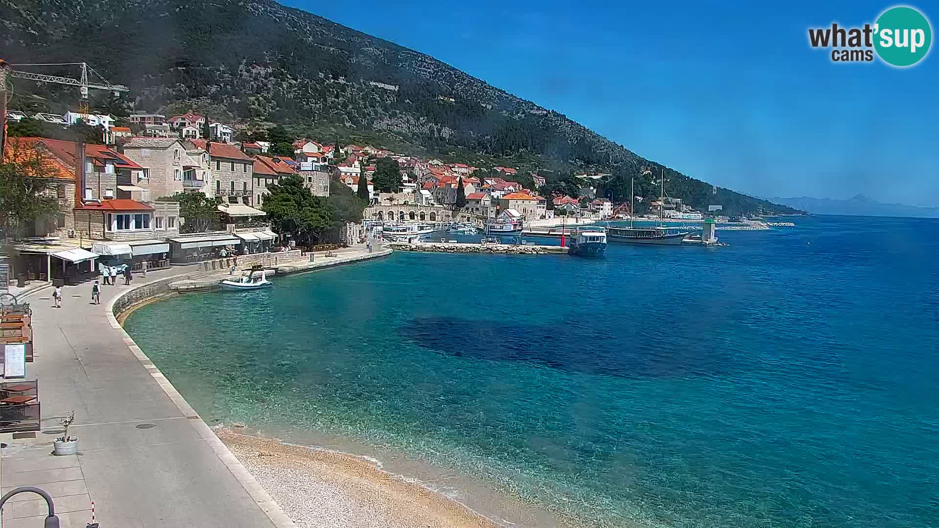 Webcam Bol centre-ville & marina – Vue en direct depuis Bol, île de Brač