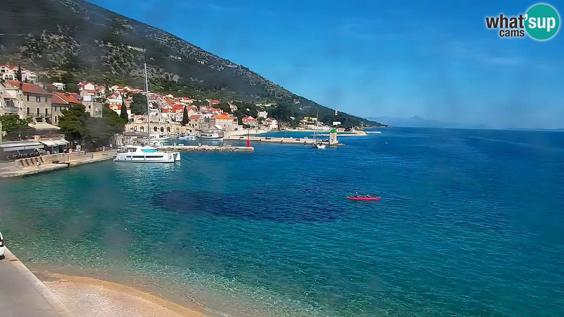 Webcam Bol Centre-Ville & Marina – Vue en direct depuis Bol, île de Brač