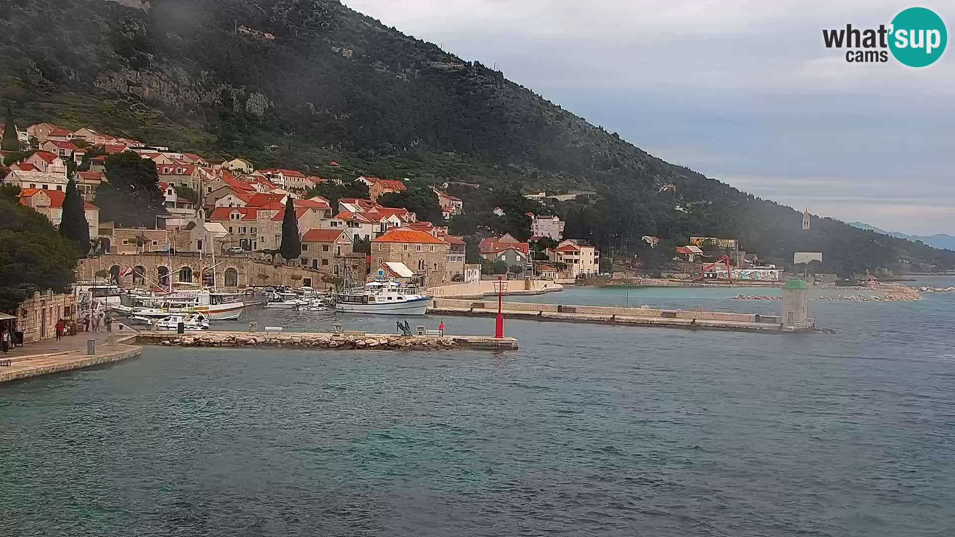 Webcam Bol centre-ville & marina – Vue en direct depuis Bol, île de Brač
