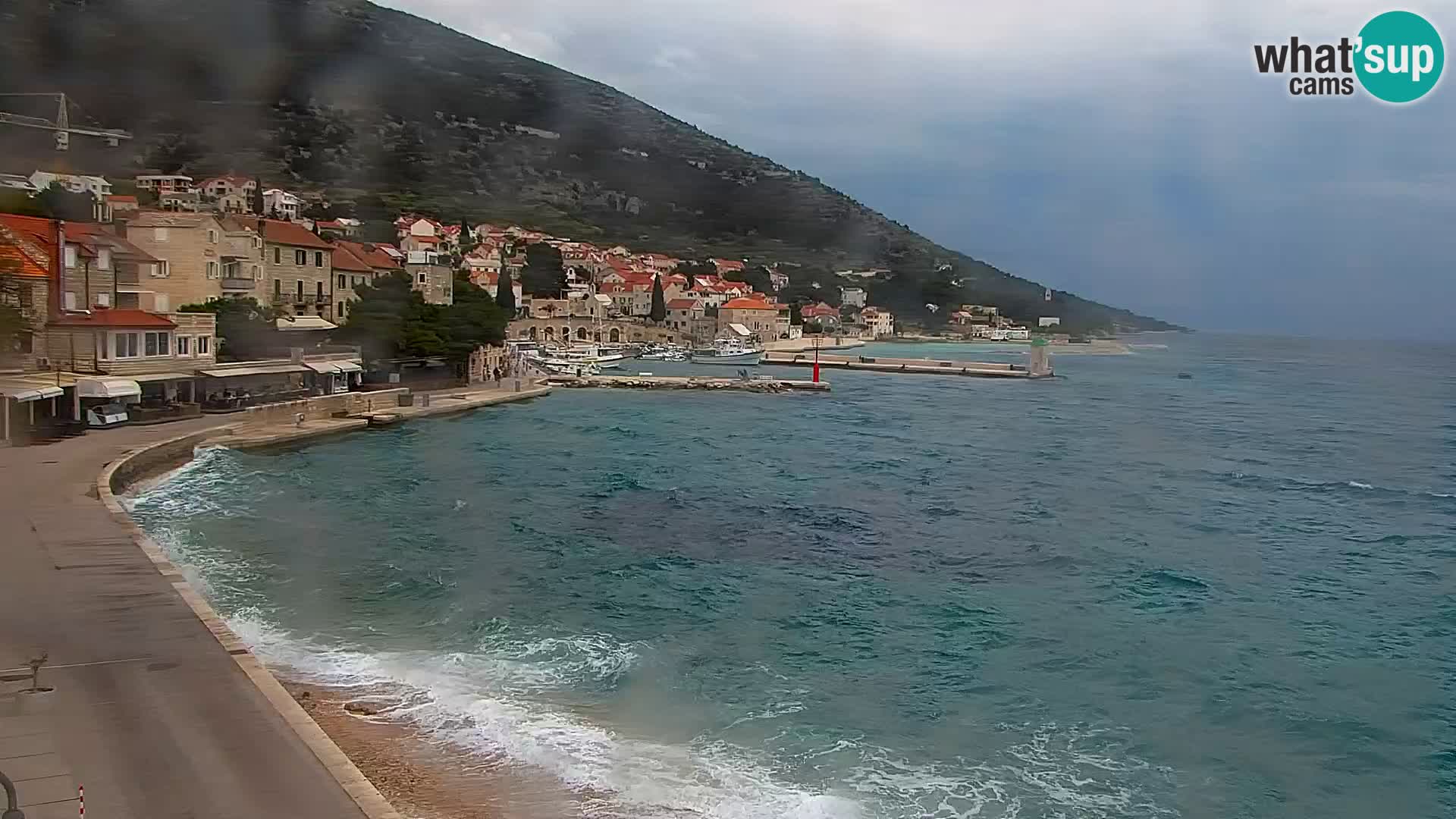 Webcam Bol centre-ville & marina – Vue en direct depuis Bol, île de Brač
