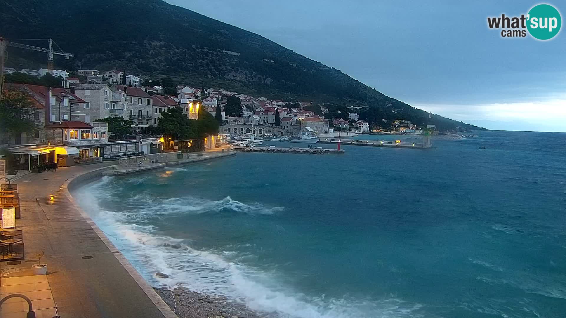 Webcam Bol centre-ville & marina – Vue en direct depuis Bol, île de Brač