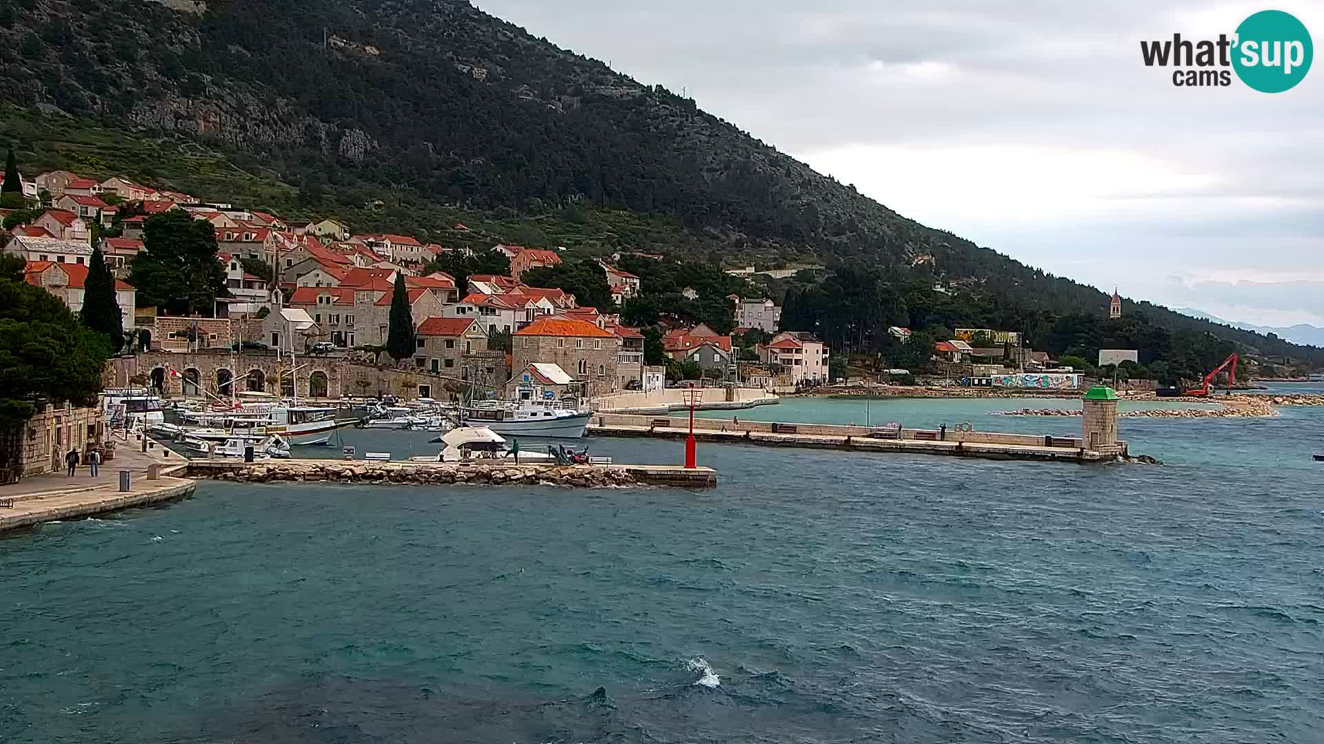 Webcam Bol centre-ville & marina – Vue en direct depuis Bol, île de Brač