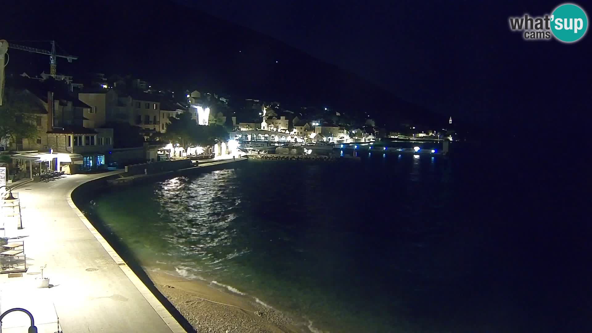 Webcam Bol Centro e Marina – Vista live dal porto di Bol