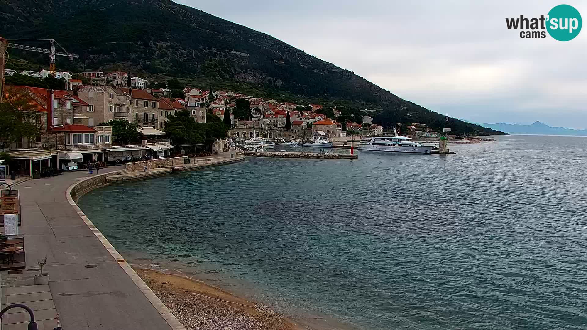 Webcam Bol centre-ville & marina – Vue en direct depuis Bol, île de Brač