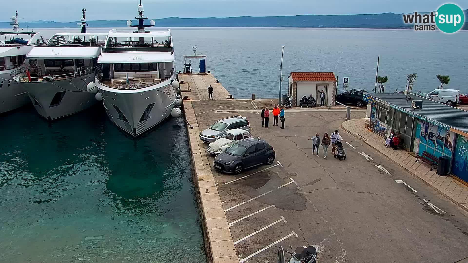 Webcam Bol centre-ville & marina – Vue en direct depuis Bol, île de Brač